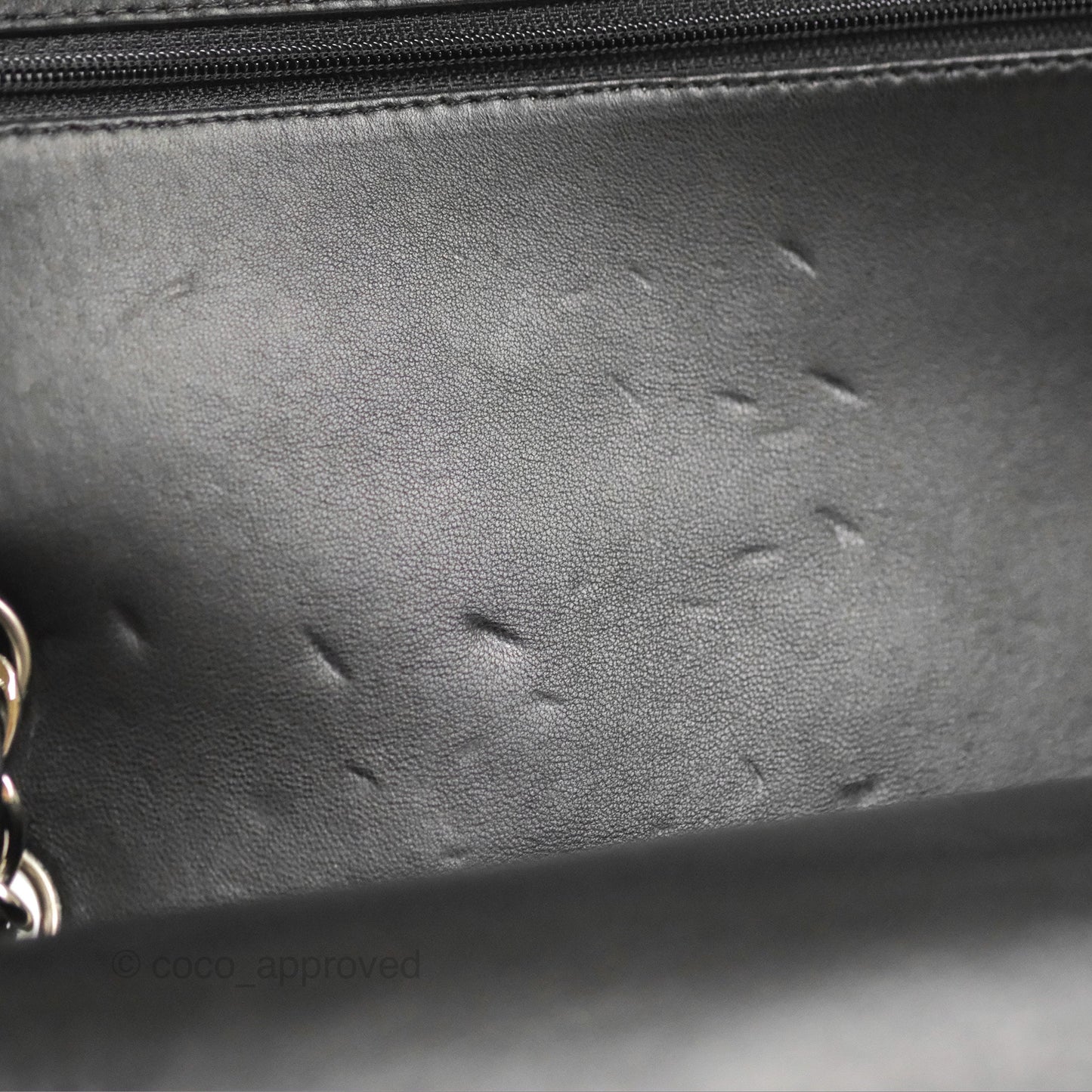 Chanel Quilted Maxi Double Flap Black Lambskin Silver Hardware