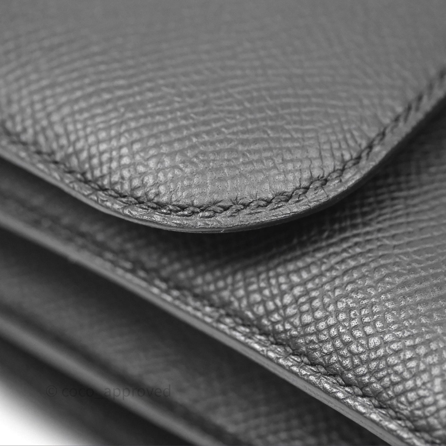 Hermès Constance Mini 18cm Mirror Noir 89 Epsom Palladium Hardware