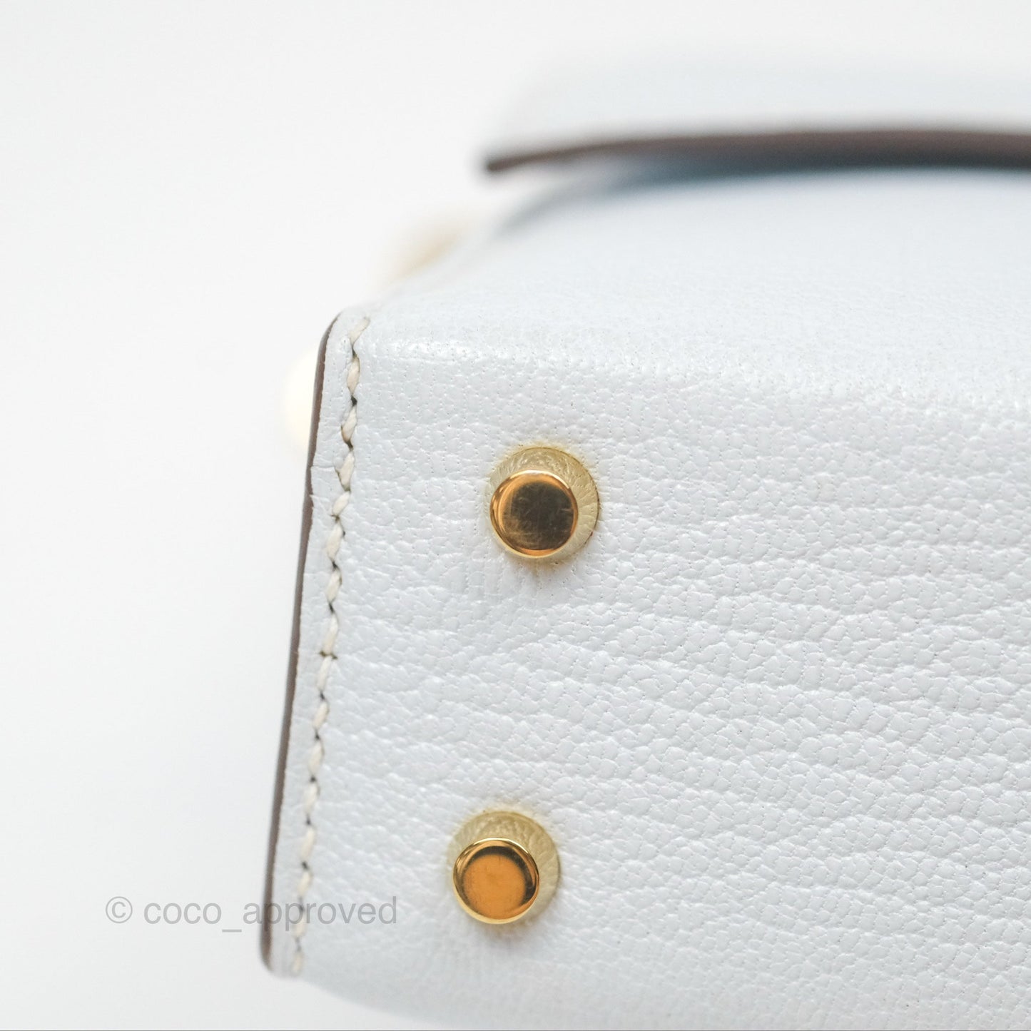 Hermes Mini Verrou Bleu Brume Chèvre Mysore Gold Hardware