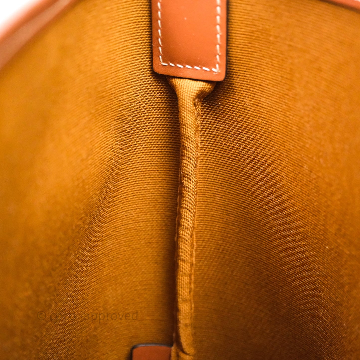 Celine Small Bucket Triomphe Canvas Tan Calfskin