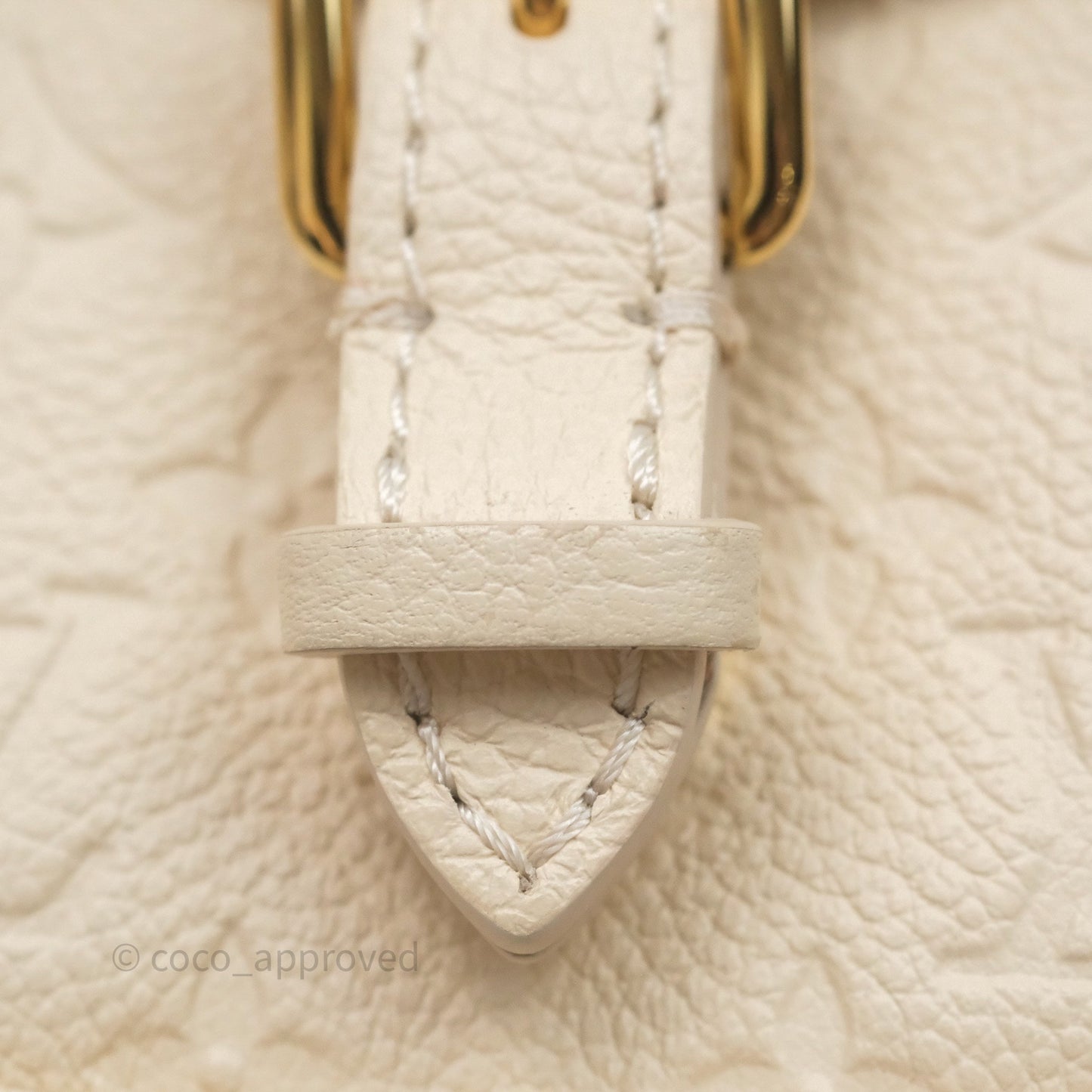 Louis Vuitton Backup Cream Monogram Empreinte Leather