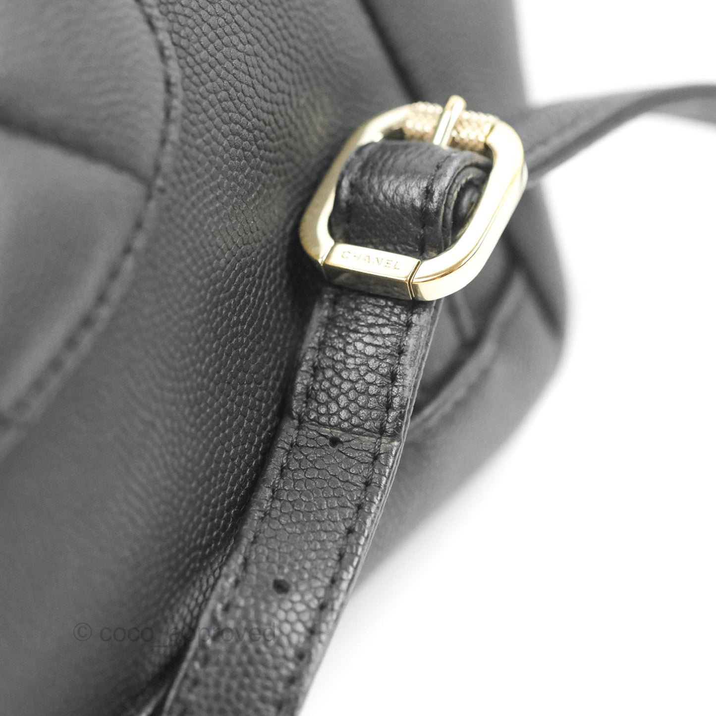 Chanel Quilted Business Affinity Backpack Black Caviar Gold Hardware