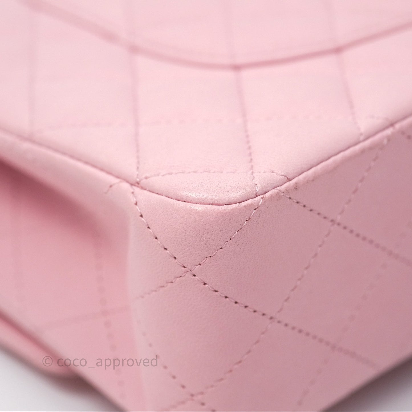 Chanel Classic M/L Medium Flap Quilted Pink Lambskin Gold Hardware
