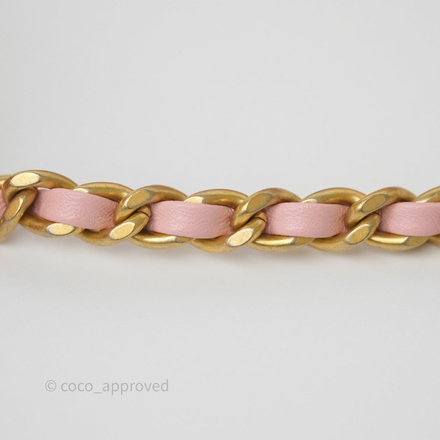 Chanel Pearl Crush Mini Square Quilted Light Pink Lambskin Aged Gold Hardware