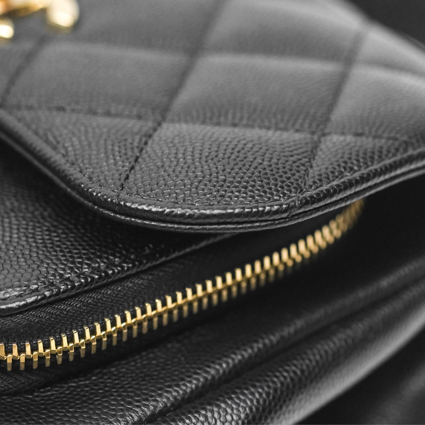 Chanel Quilted Small Business Affinity Flap Black Caviar Gold Hardware