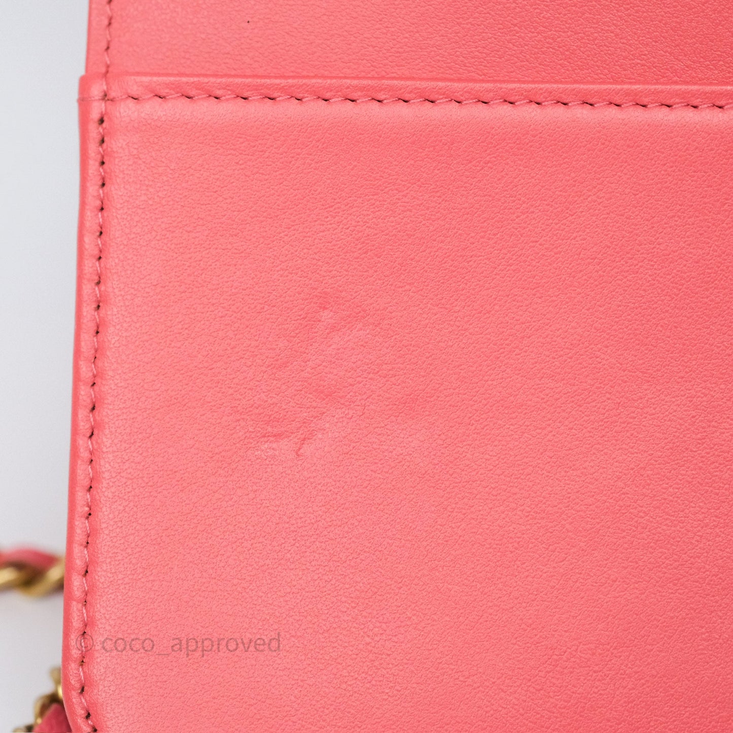 Chanel Boy Wallet on Chain WOC Quilted Dark Pink Caviar Aged Gold Hardware