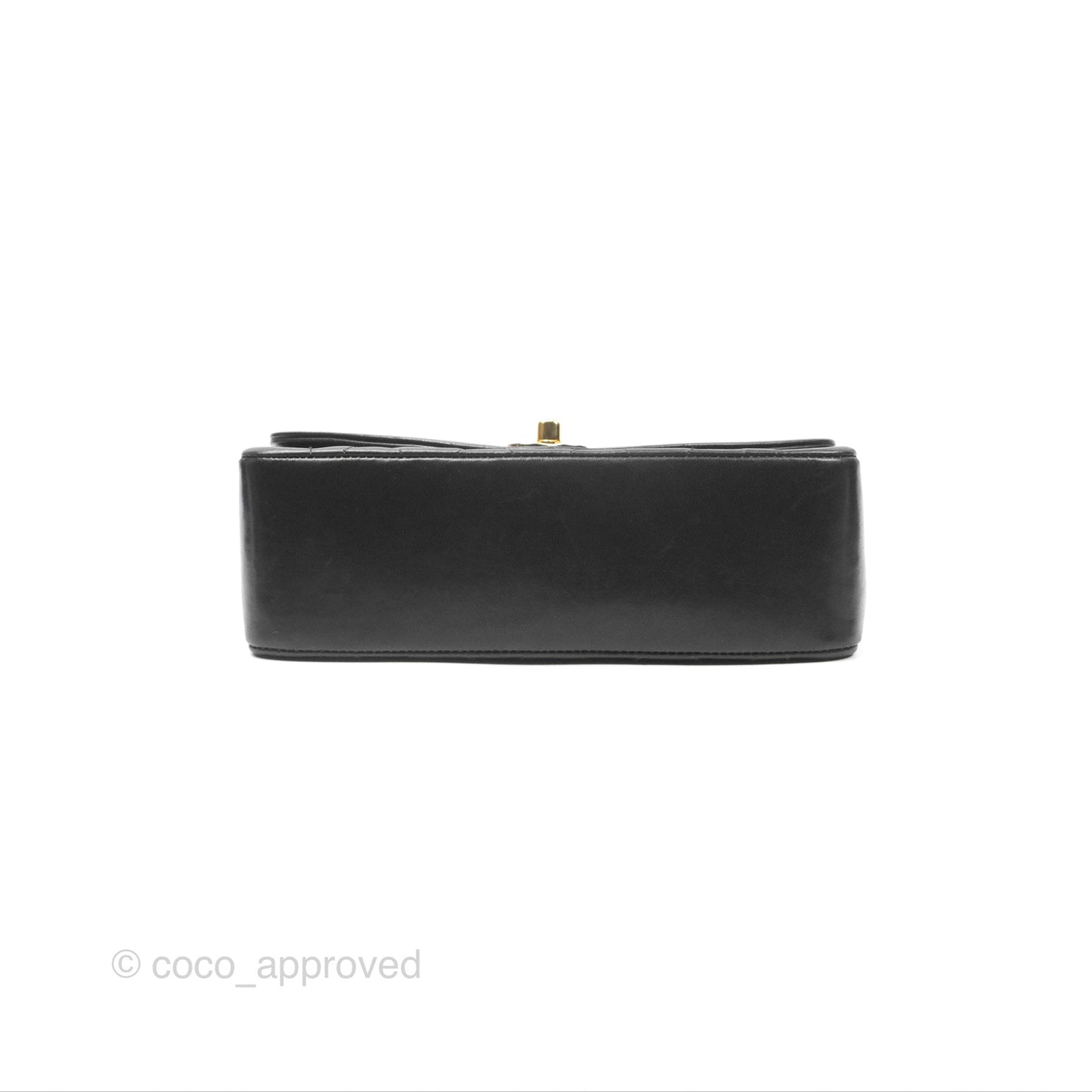 Chanel Vintage Small Quilted Classic Diana Flap Bag Black Lambskin 24K Gold Hardware