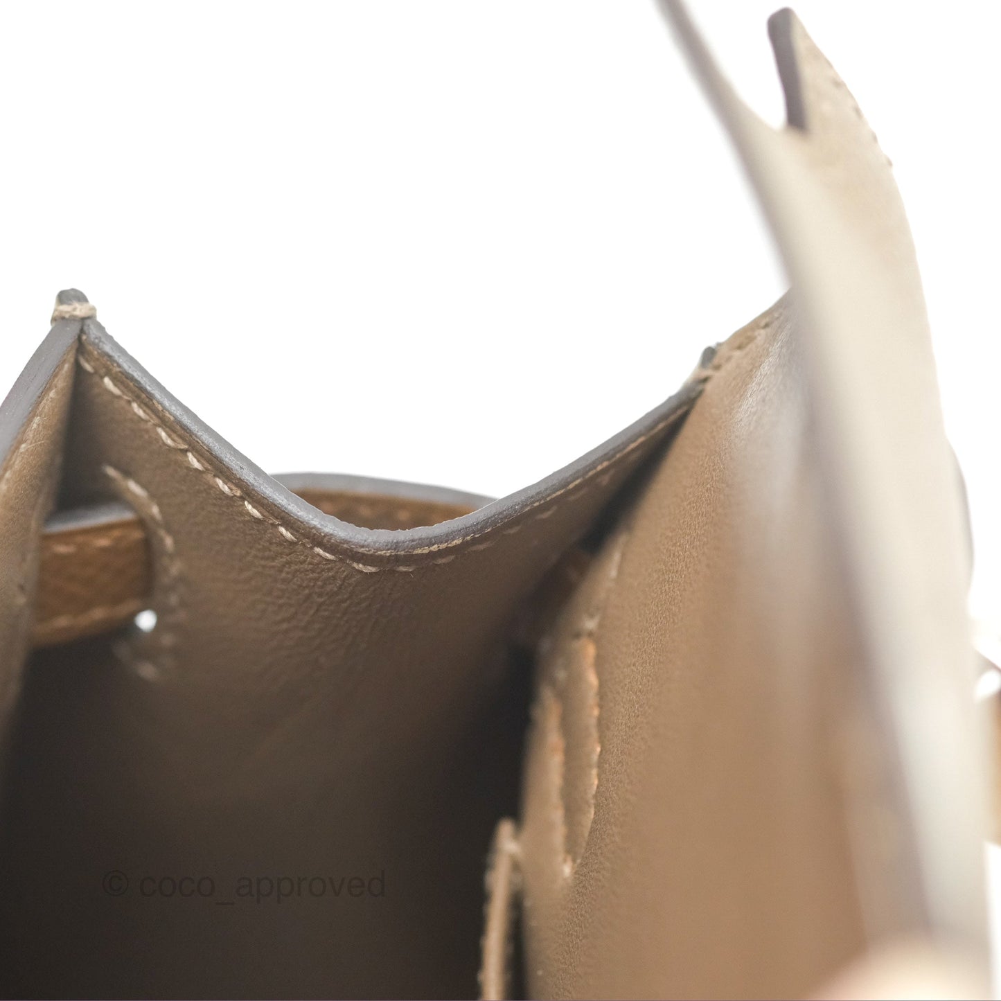 Hermès Mini Kelly II Etoupe 18/Alezan 3G/Biscuit 48 Epsom Palladium Hardware