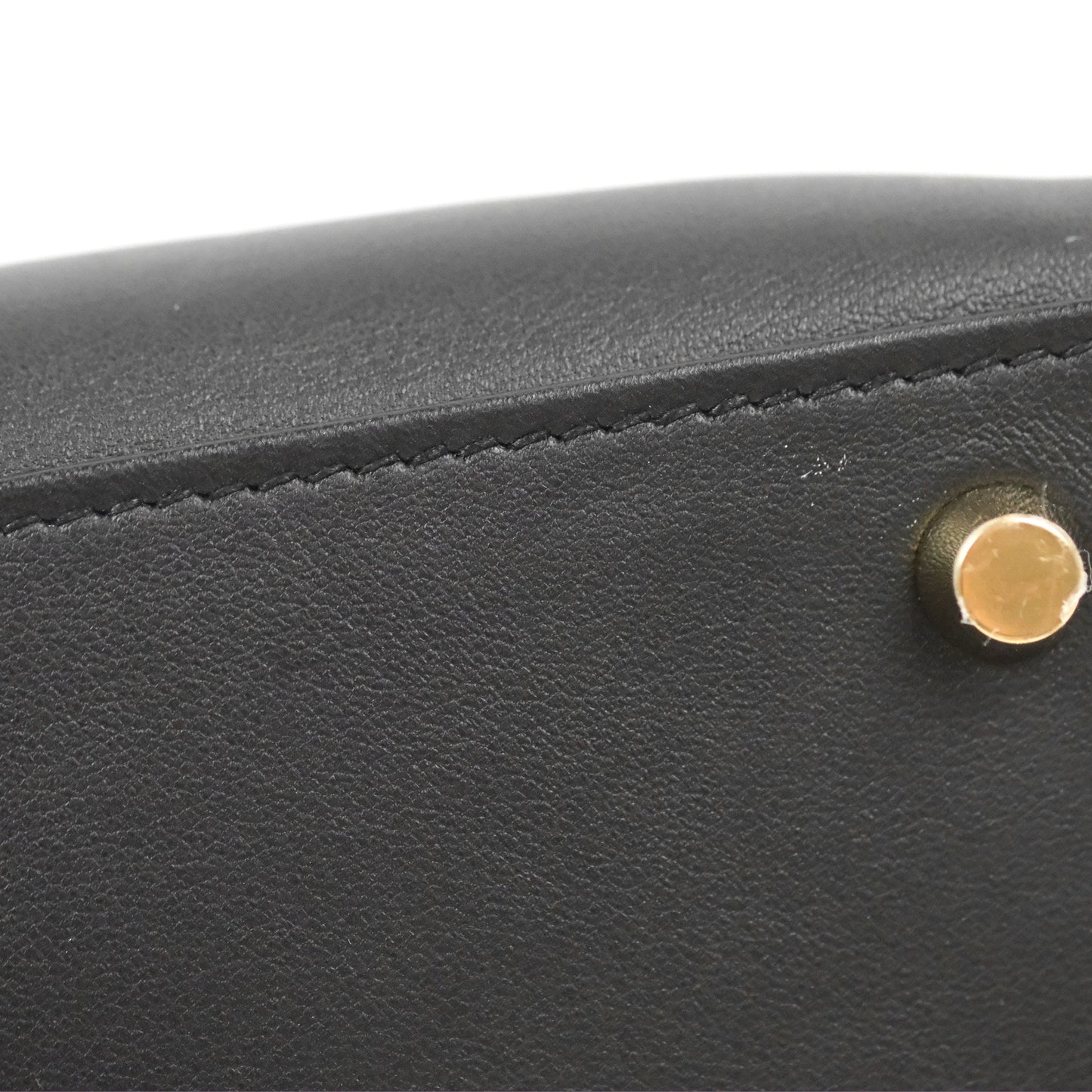 Hermès Retourne Kelly 25 Black Swift Gold Hardware