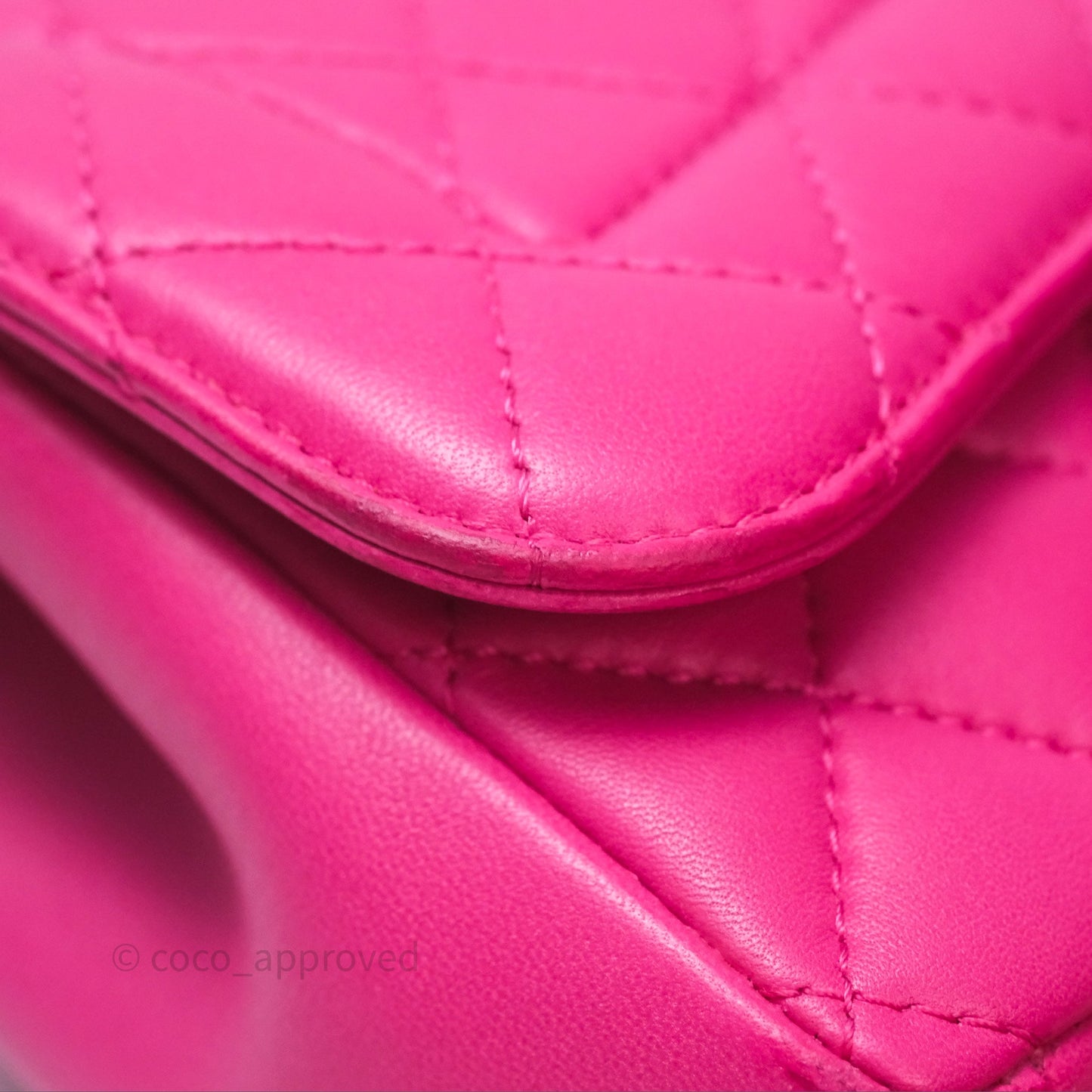 Chanel Quilted Mini Mademoiselle Chic Flap Dark Pink Lambskin Aged Gold Hardware