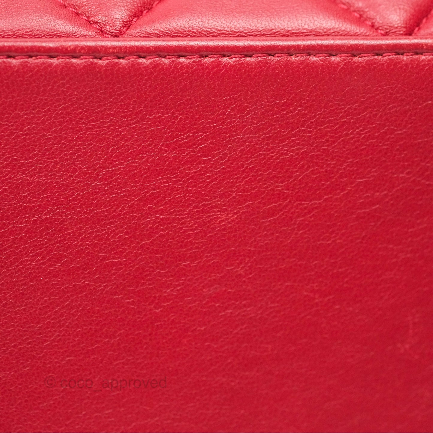 Chanel Tote Bag Red Lambskin Aged Gold Hardware