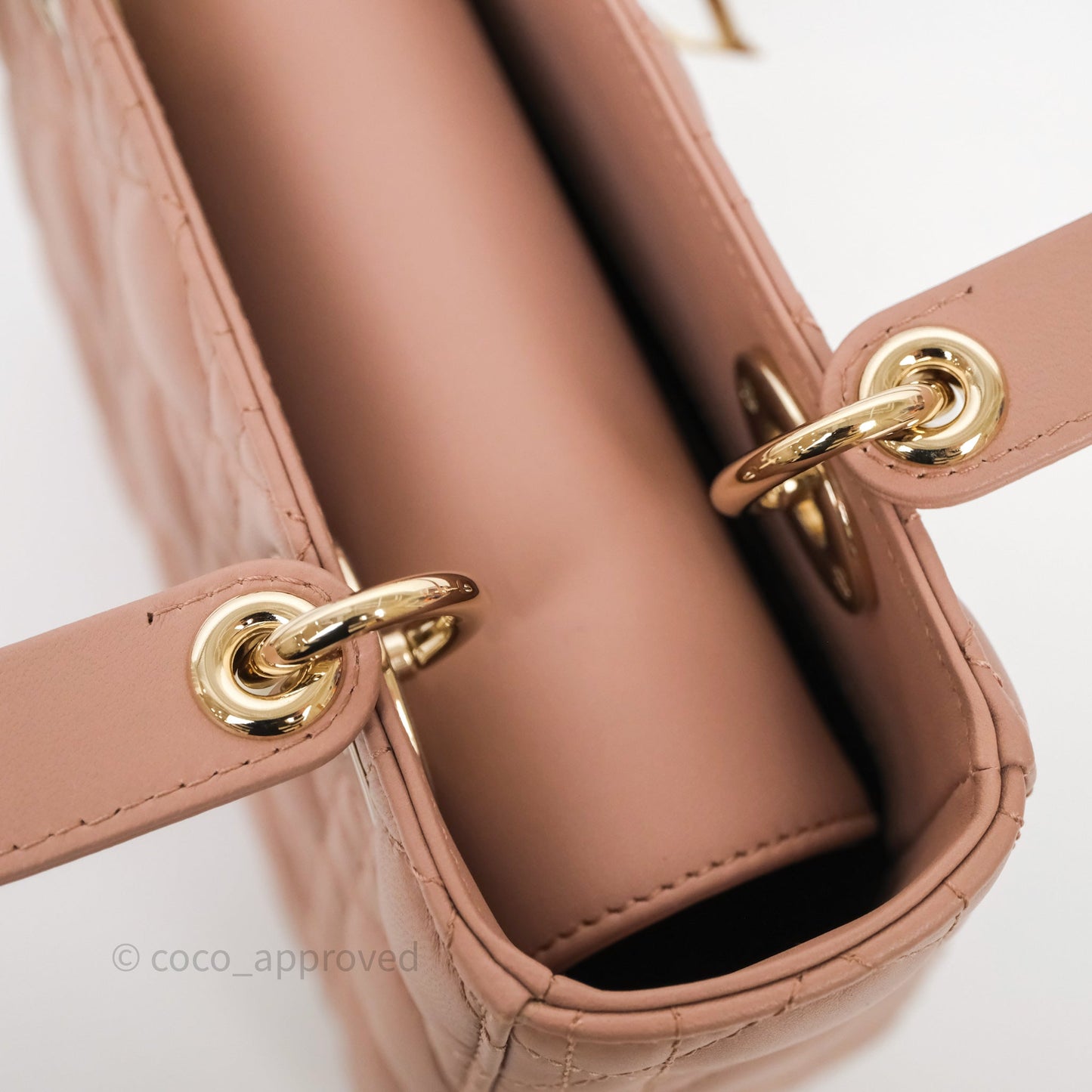 Christian Dior Small Lady Dior My ABCDior Bag Blush Cannage Lambskin