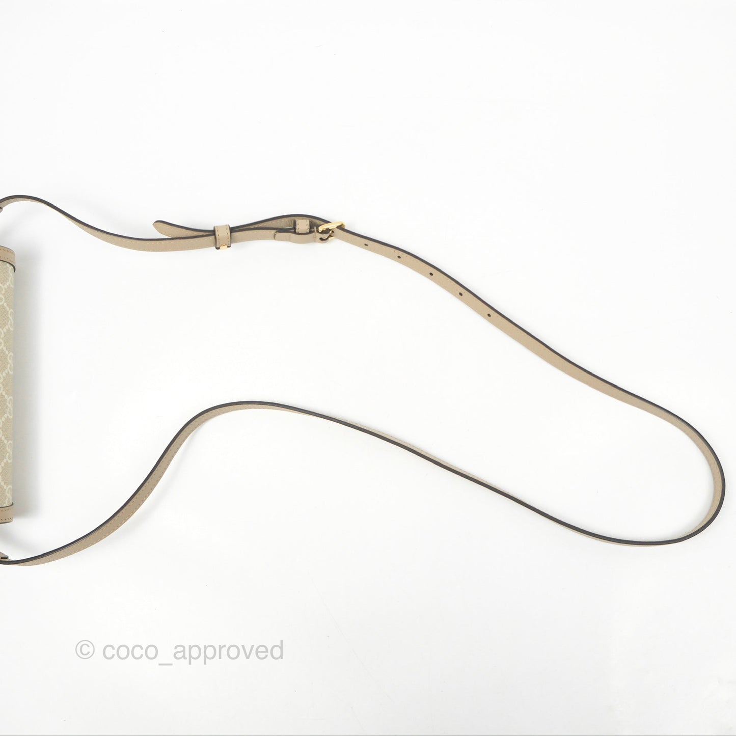 Gucci Horsebit 1955 Mini Bag Beige/White GG Supreme Canvas