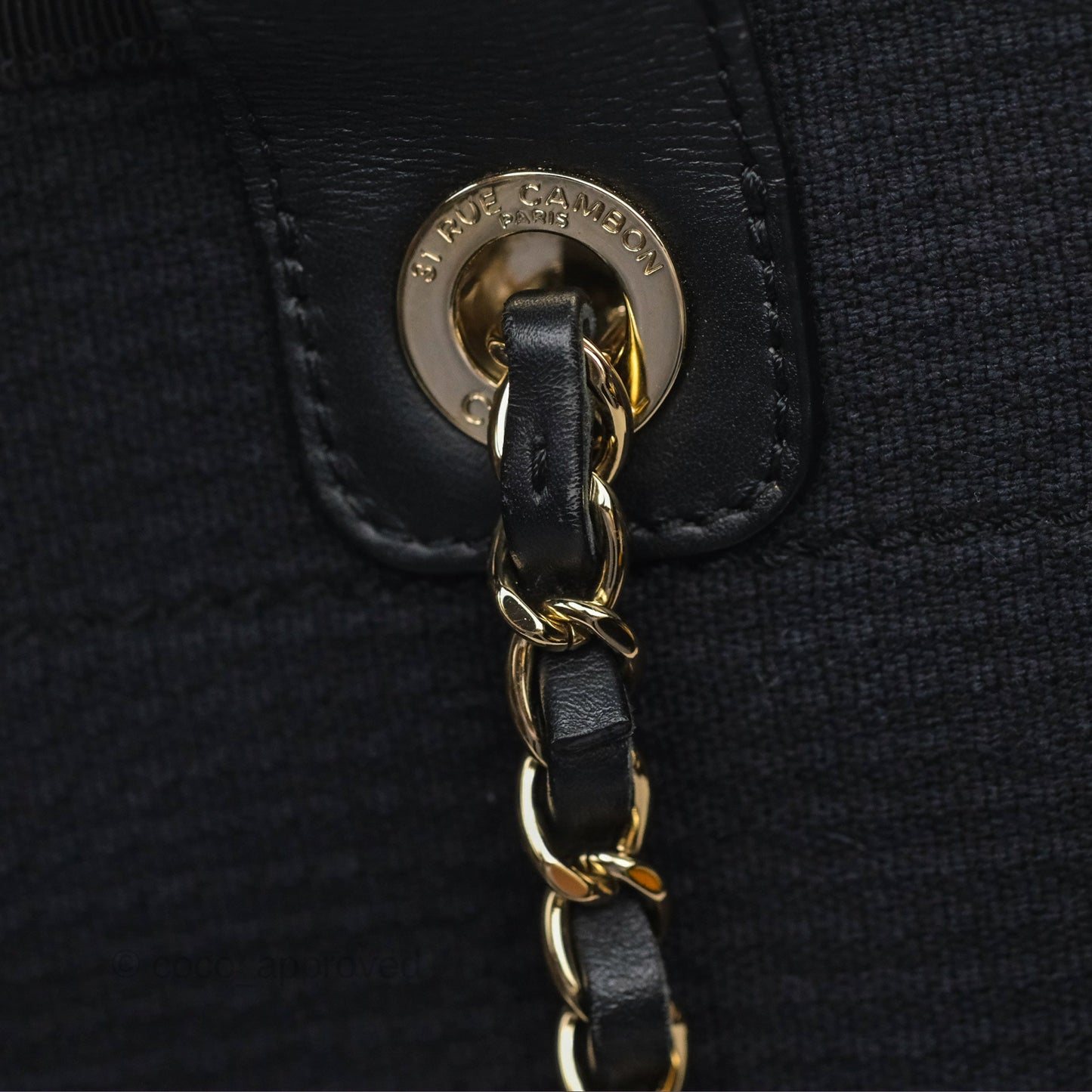 Chanel New Small Deauville Navy Canvas