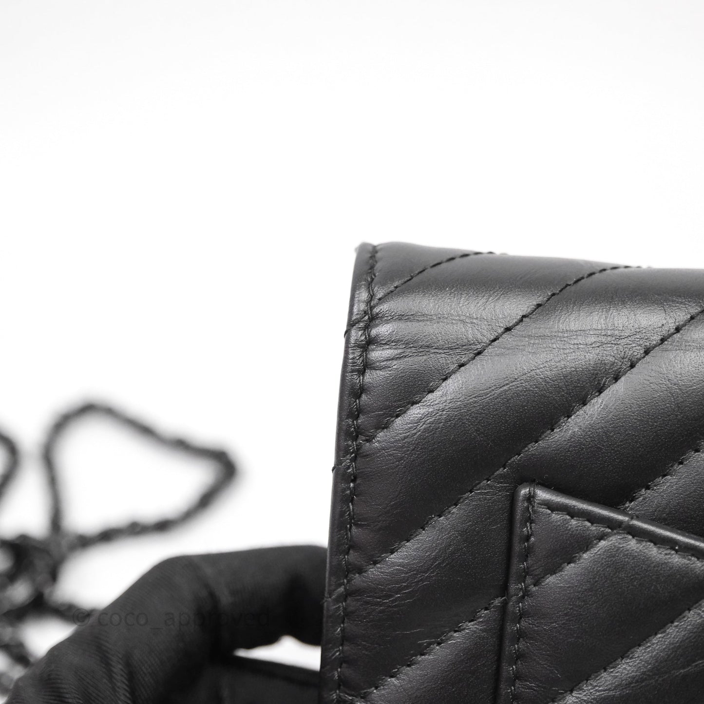 Chanel WOC Chevron Reissue So Black Calfskin