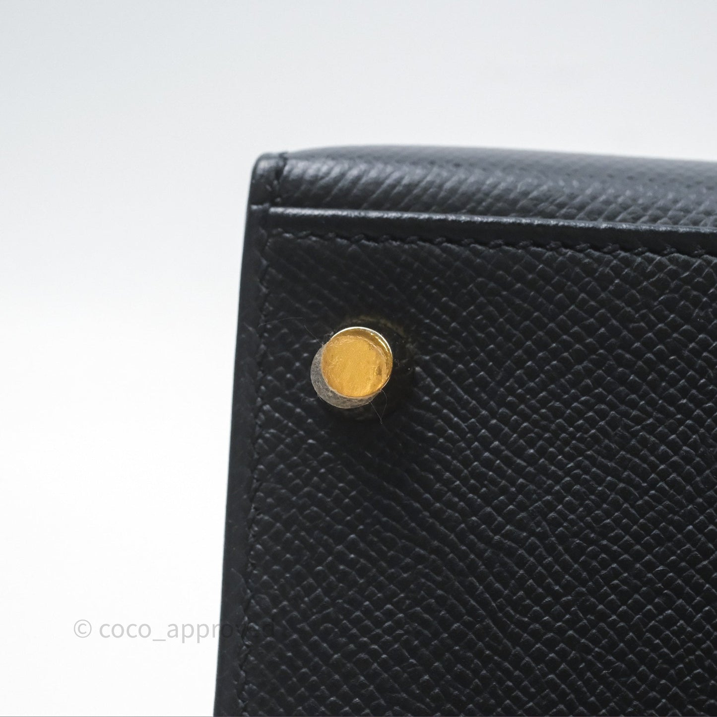 Hermès Kelly 28 Sellier Noir Black 89 Epsom Gold Hardware