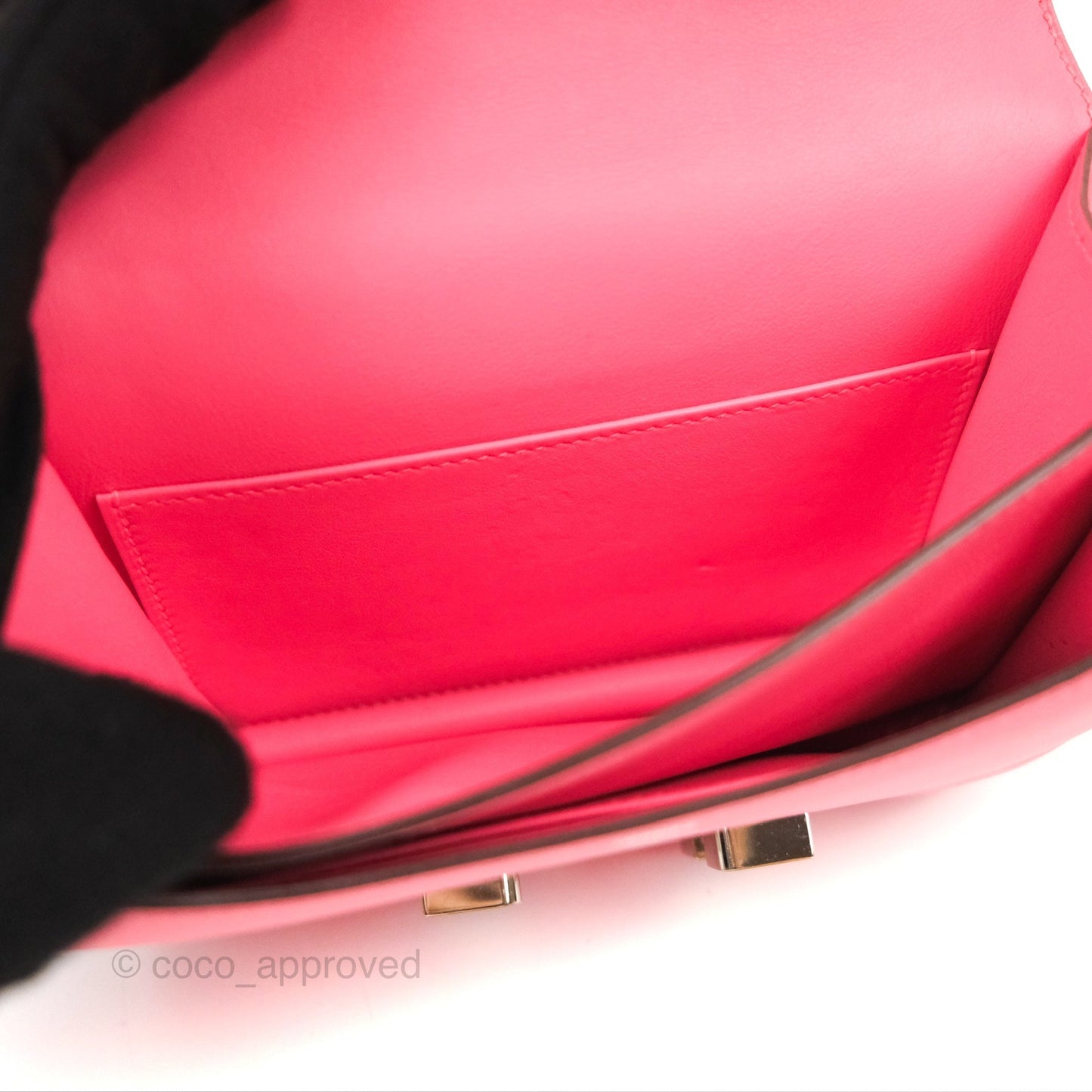 Hermès Constance Mini 18cm Rose Azalee Swift Palladium Hardware