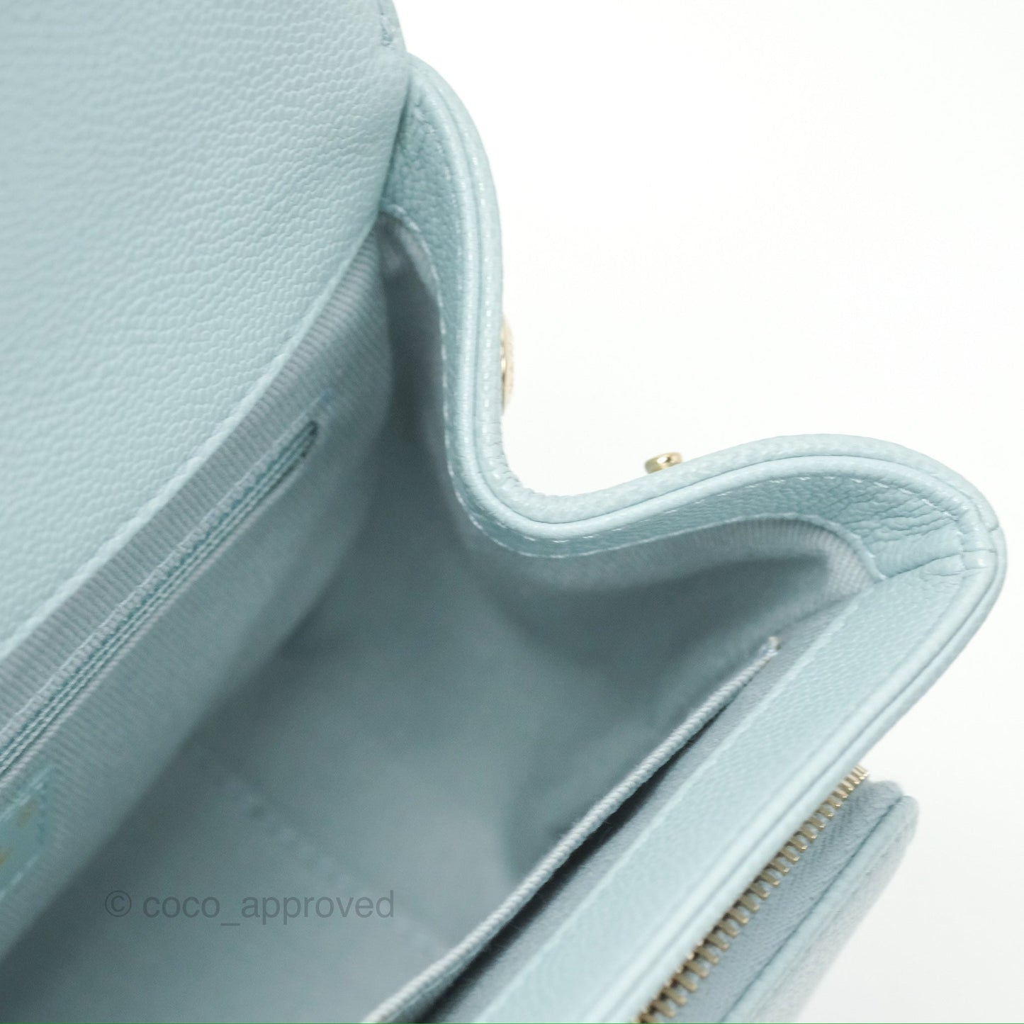 Chanel Quilted Small Business Affinity Flap Blue Caviar Gold Hardware