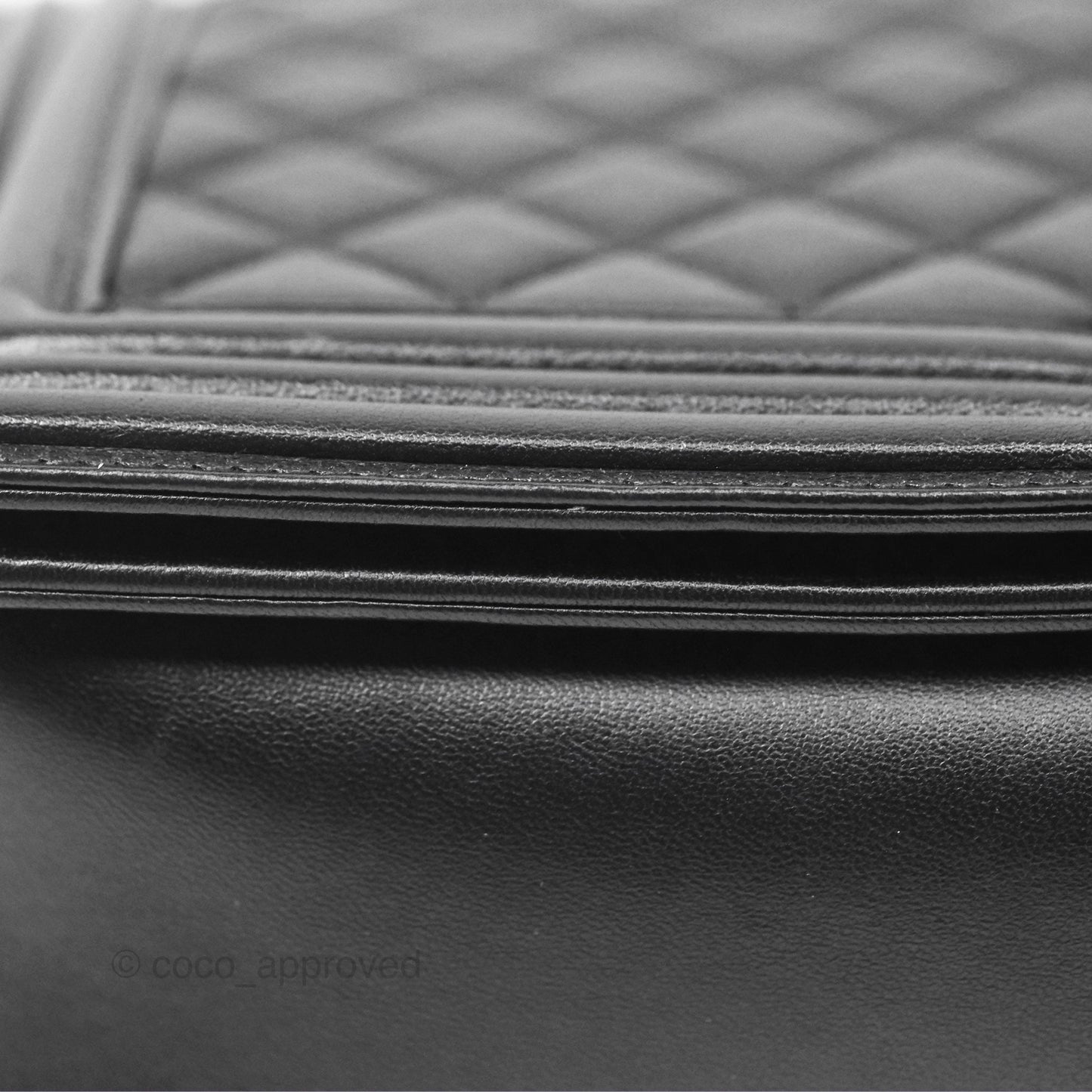 Chanel Quilted New Medium Boy Black Lambskin Ruthenium Hardware