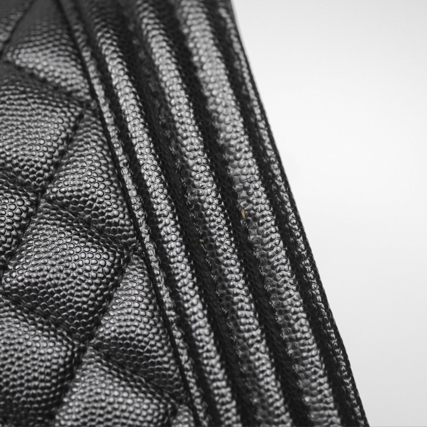 Chanel Quilted Medium Boy Black Caviar Ruthenium Hardware