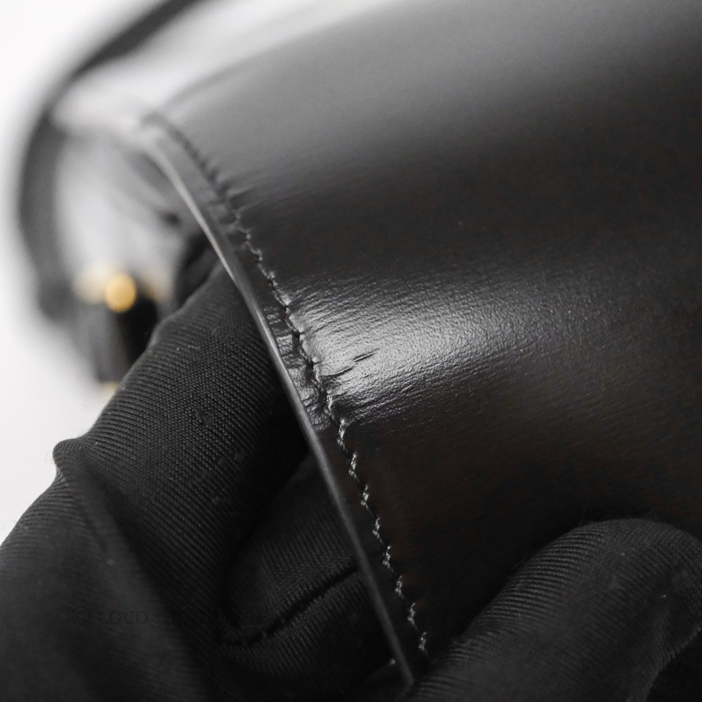 Celine Teen Triomphe Bag Black Shiny Calfskin Gold Hardware