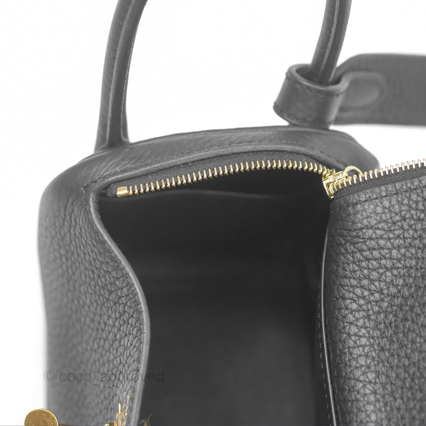 Hermès Mini Lindy 20 Noir 89 Clemence Gold Hardware