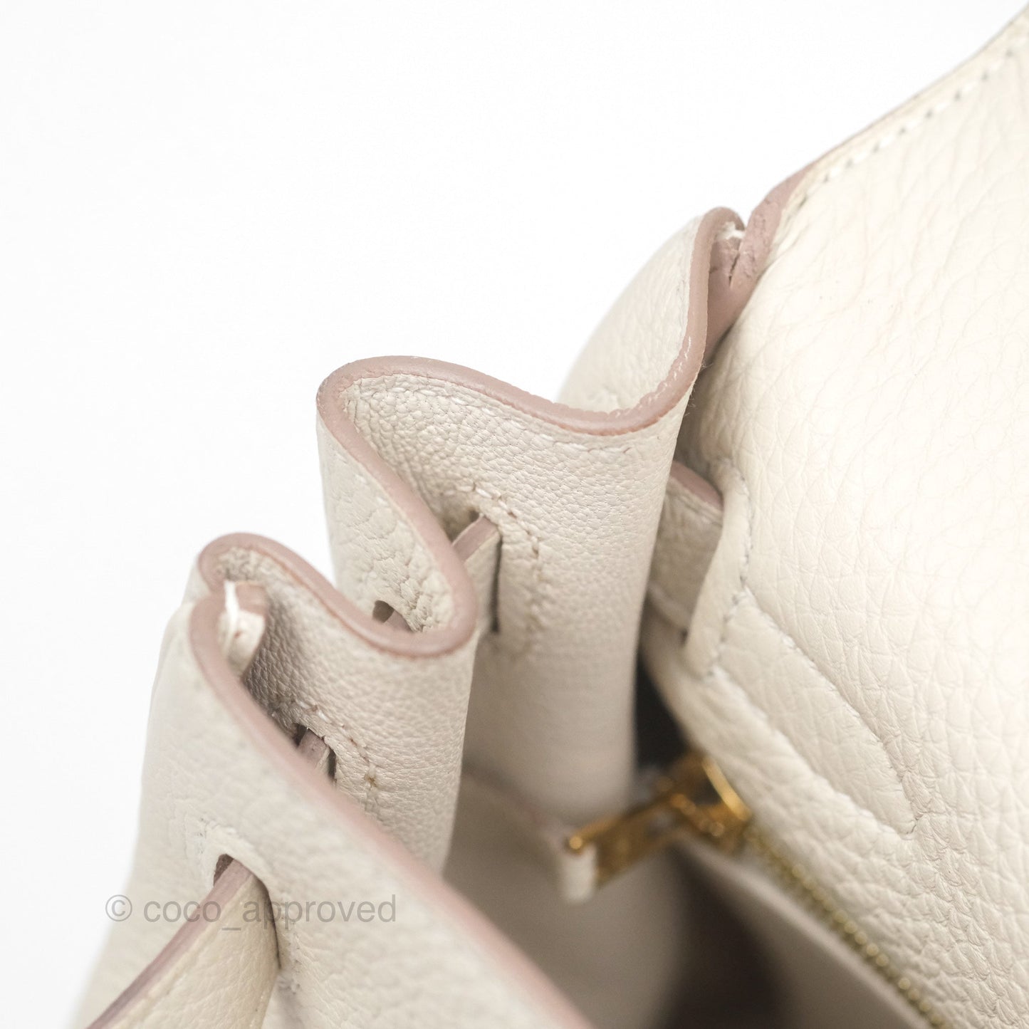 Hermès Kelly 28 Retourn Craie 10 Togo Gold Hardware