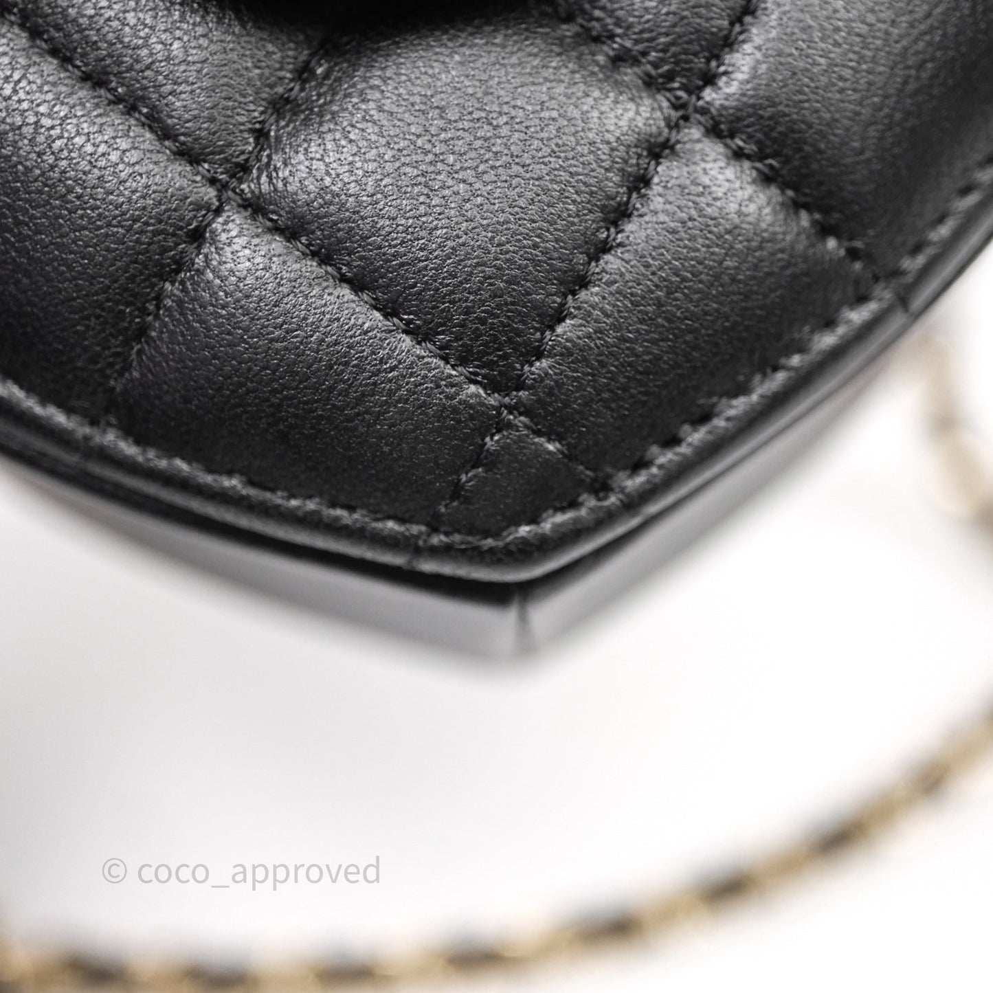 Chanel Small Heart Bag Black Lambskin Gold Hardware