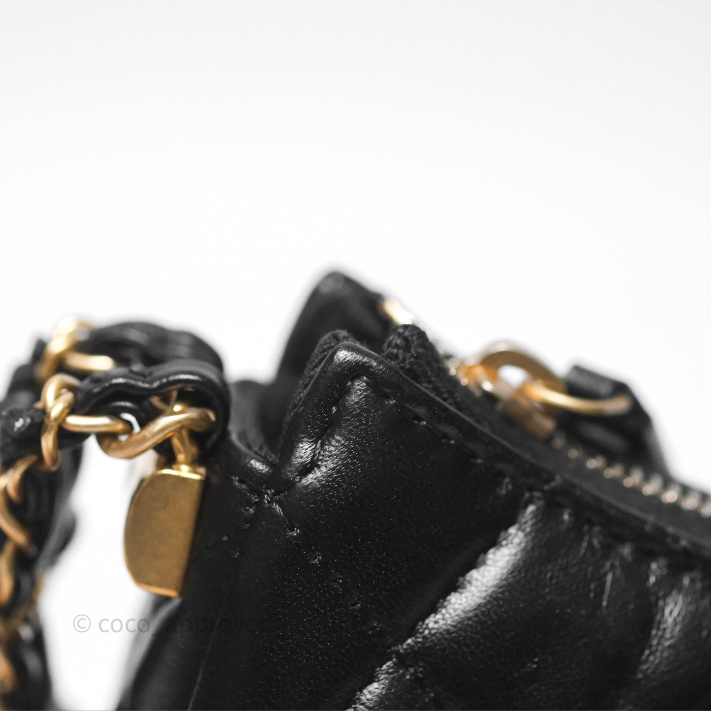 Chanel Hobo Bag Black Aged Calfskin Aged Gold Hardware