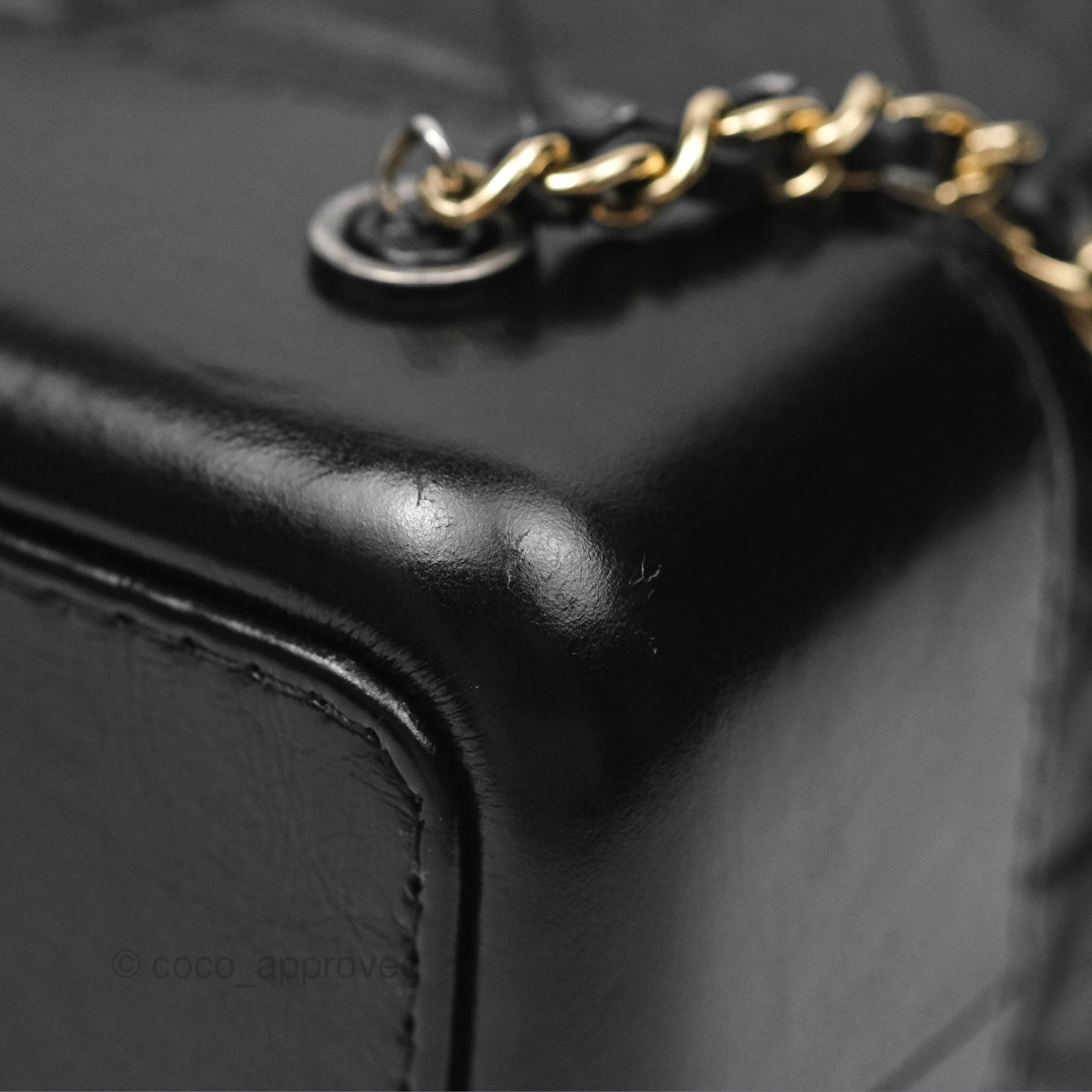 Chanel Medium Gabrielle Backpack Black Aged Calfskin