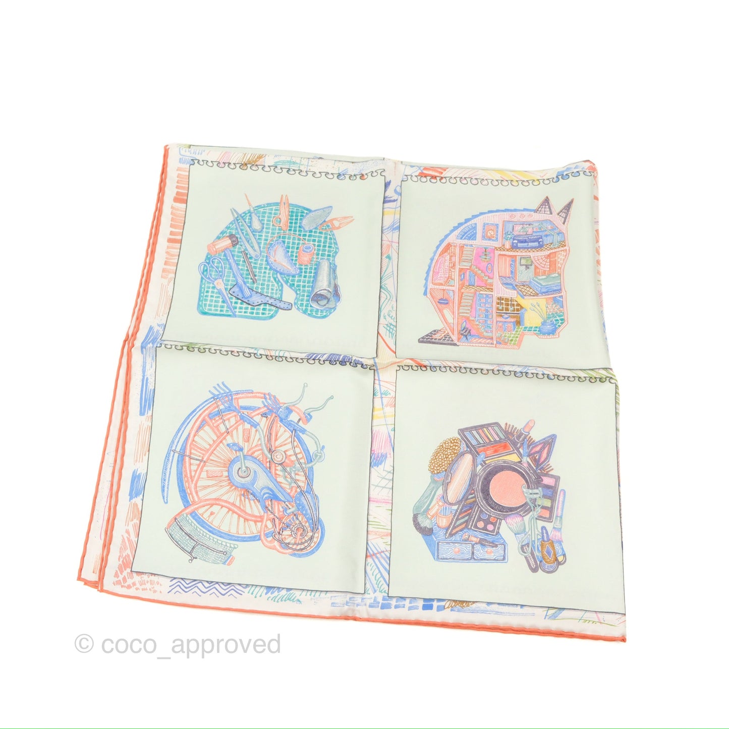 Hermès Chevaloscope Silk Scarf 90