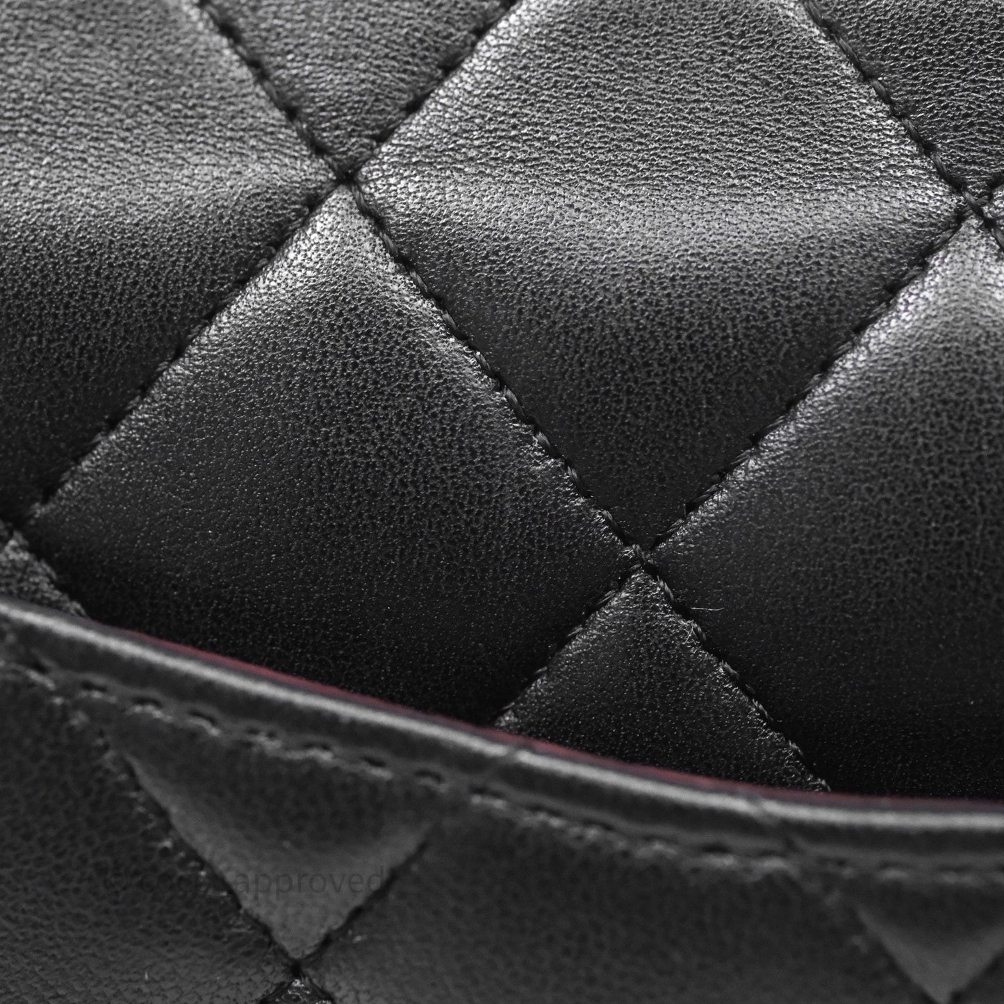 Chanel Classic M/L Medium Flap Quilted Black Lambskin Silver Hardware