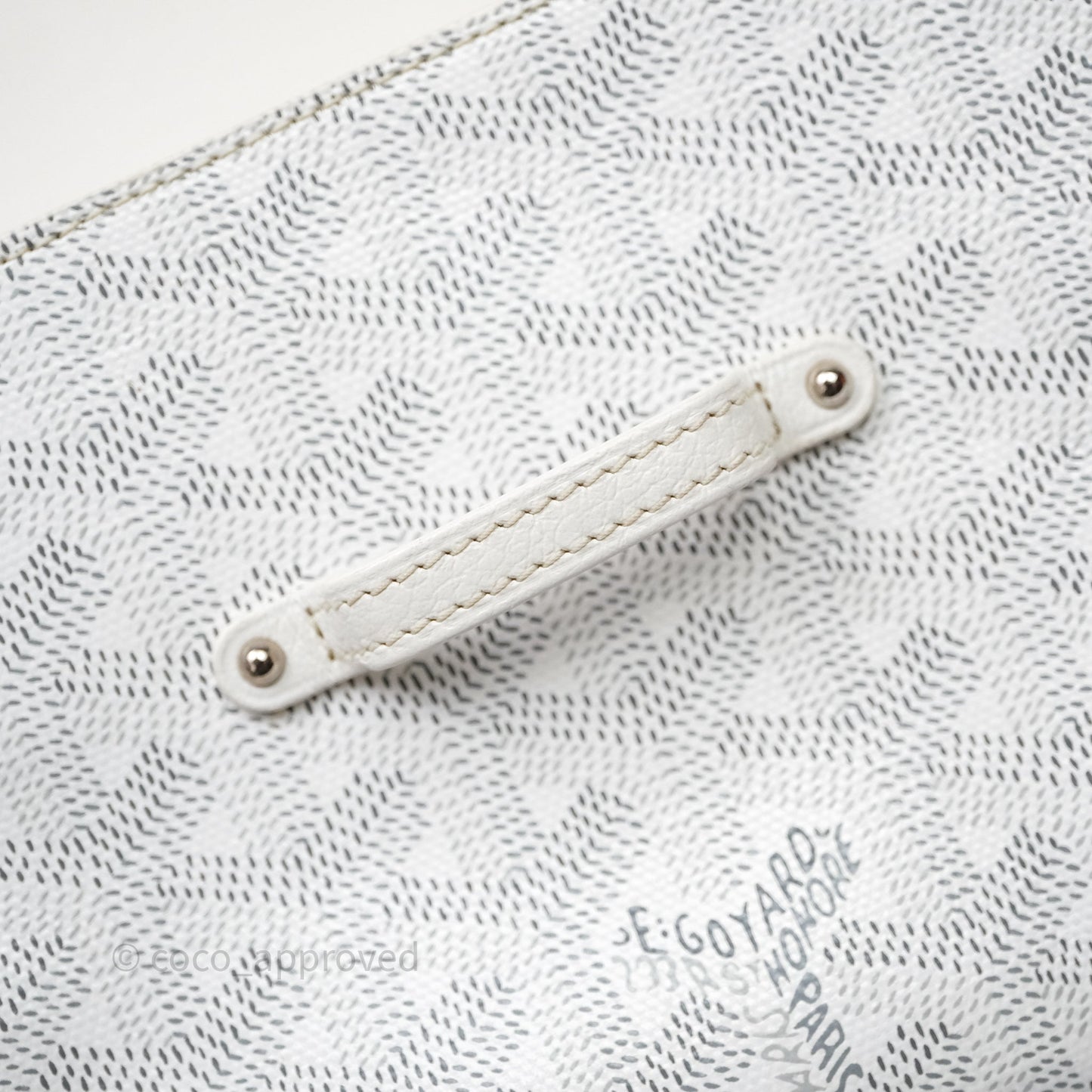 Goyard Saïgon Mini Bag Chevroches Calfskin White Silver Hardware