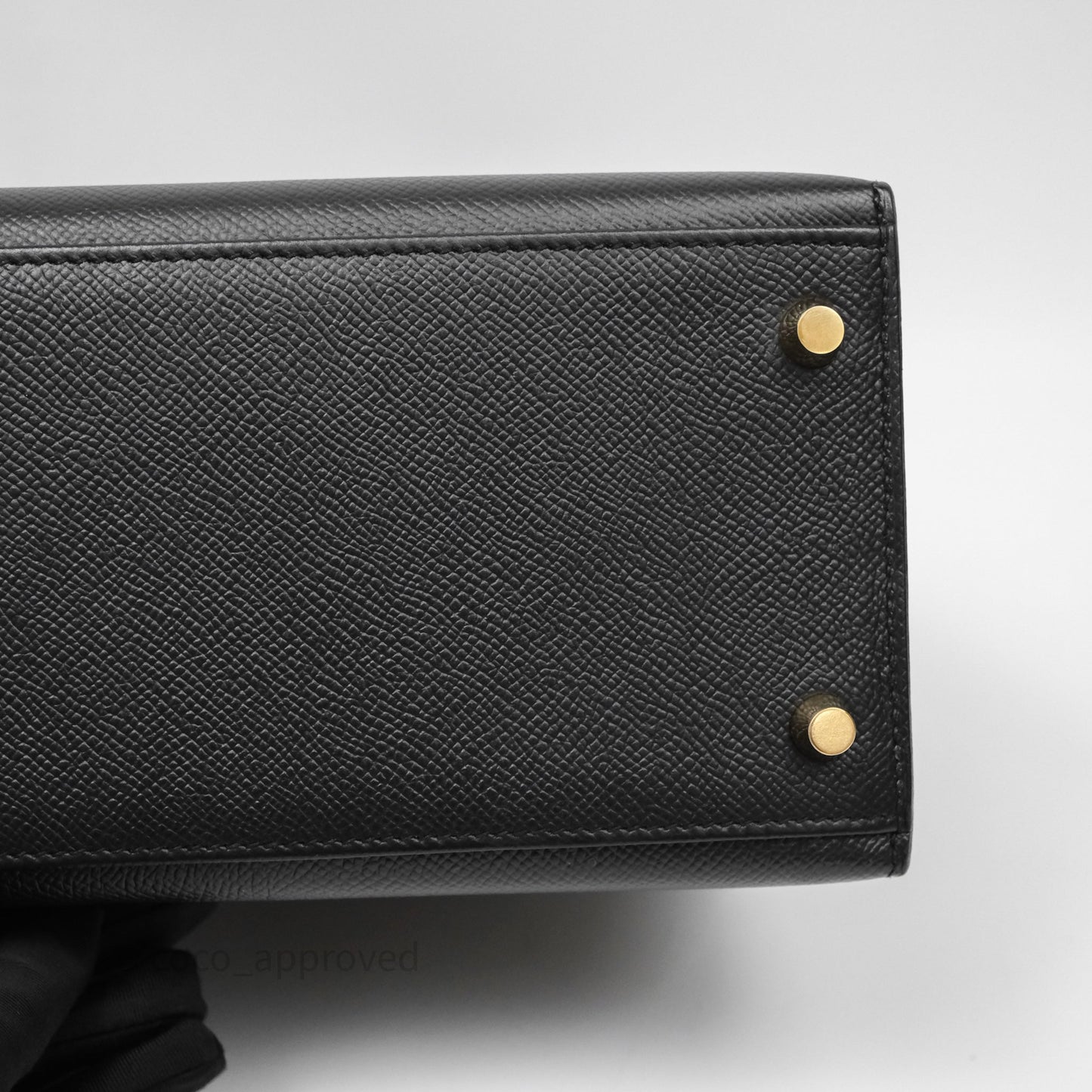 Hermès Kelly 28 Noir 89 Epsom Gold Hardware