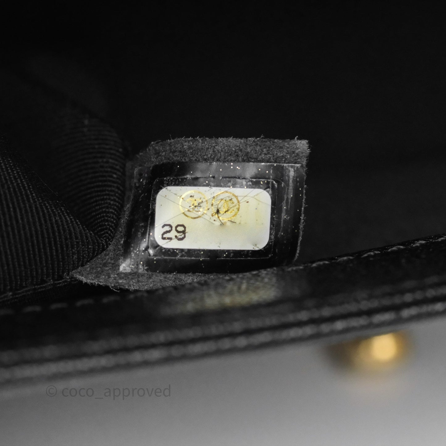 Chanel Small Boy Chevron Black Caviar Gold Hardware
