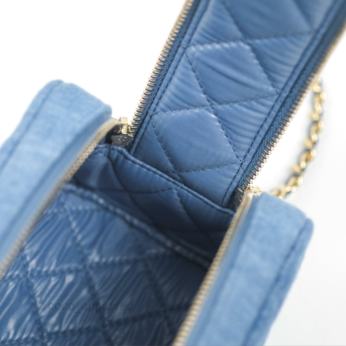 Chanel Cruise Pouch Cosmetic Bag Denim