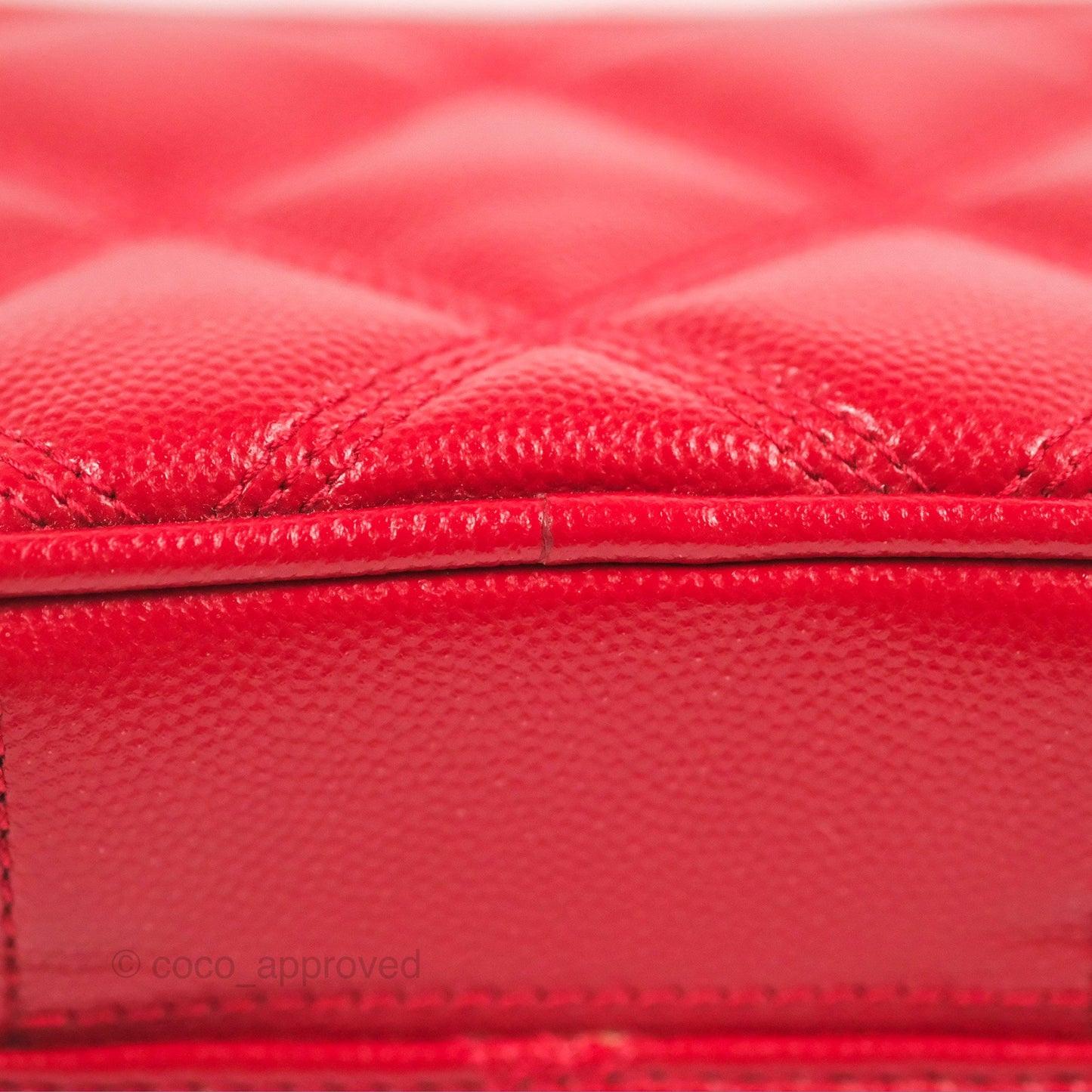 Saint Laurent 80's Vanity Bag Quilted Red Grained Calfskin