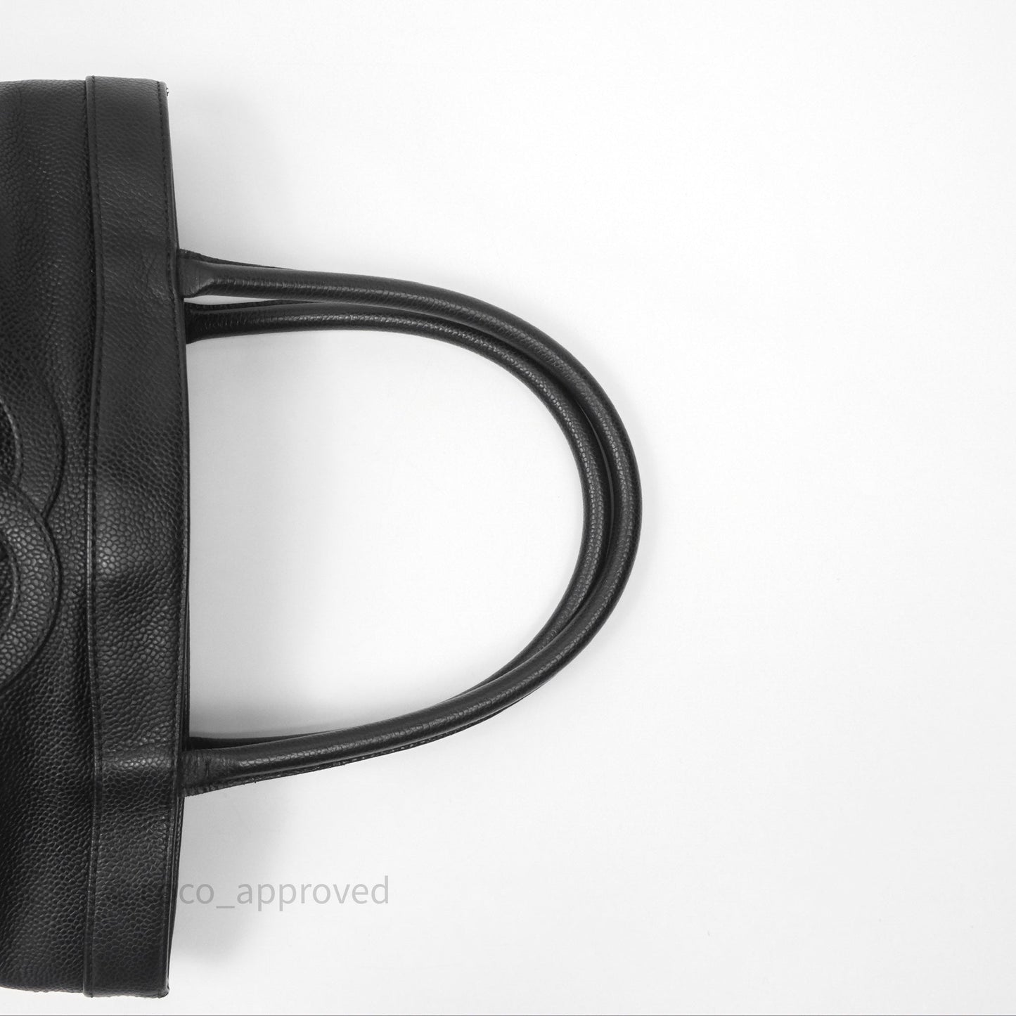 Chanel Vintage CC Tote Bag Black Caviar