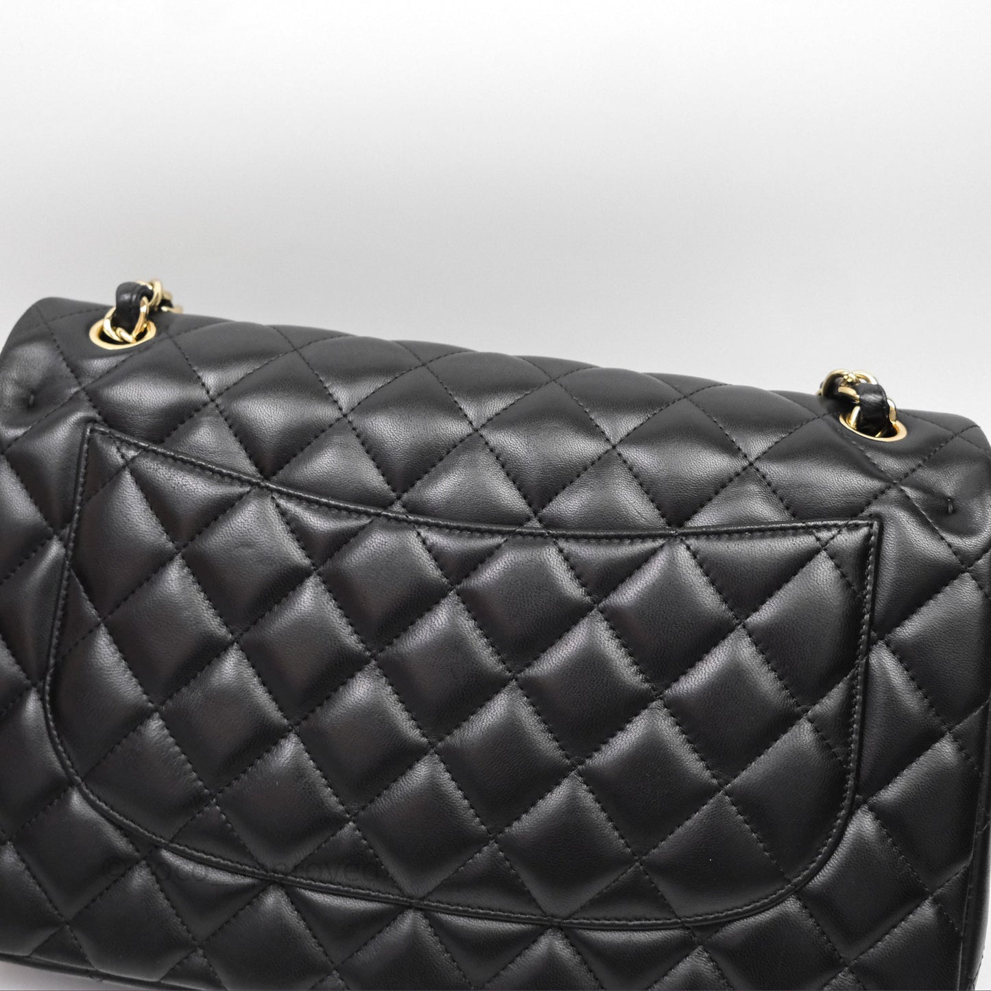 Chanel Jumbo Double Flap Black Lambskin Gold Hardware