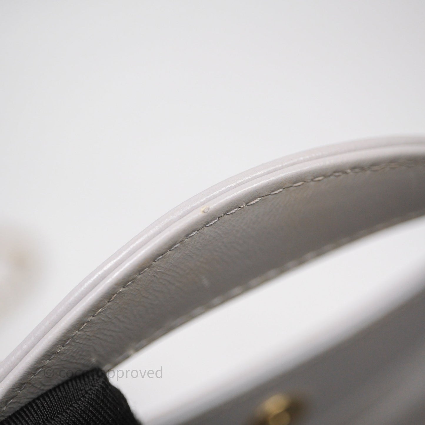 Chanel Nano 31 Grey Shiny Lambskin Gold Hardware