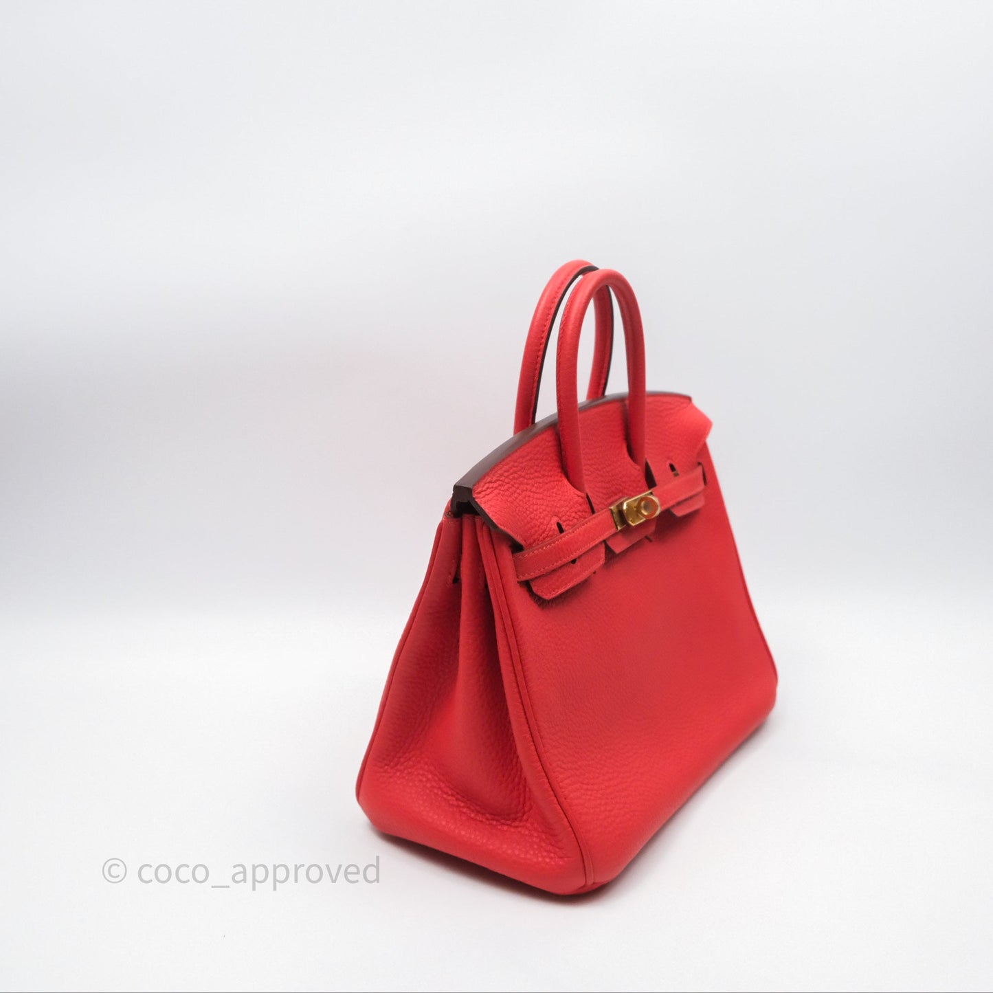 Hermès Birkin 25 Retourne Rouge Tomate S5 Clemence Gold Hardware