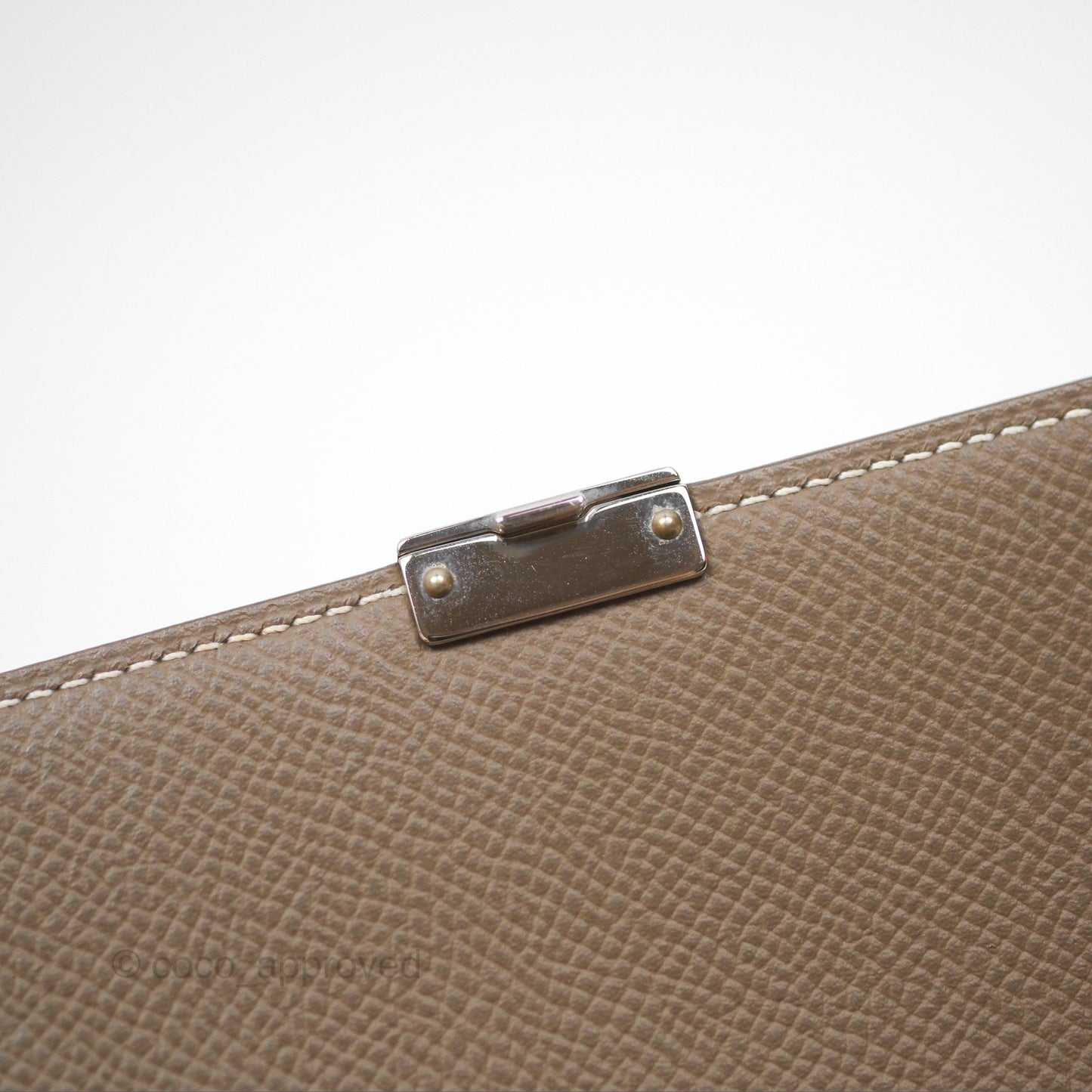 Hermès Clic 16 Wallet Etoupe 18 Epsom Palladium Hardware