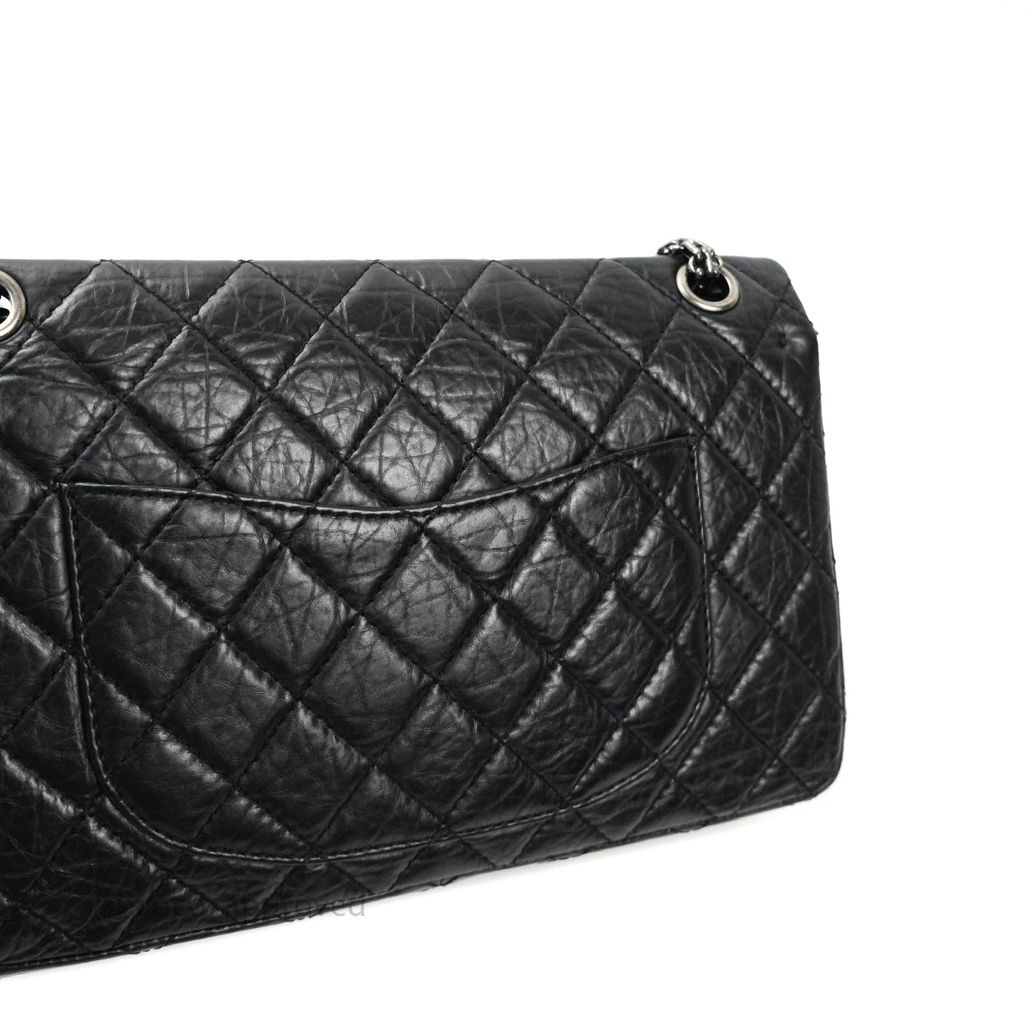 Chanel Reissue Quilted Aged Calfskin Black Ruthenium Hardware 226