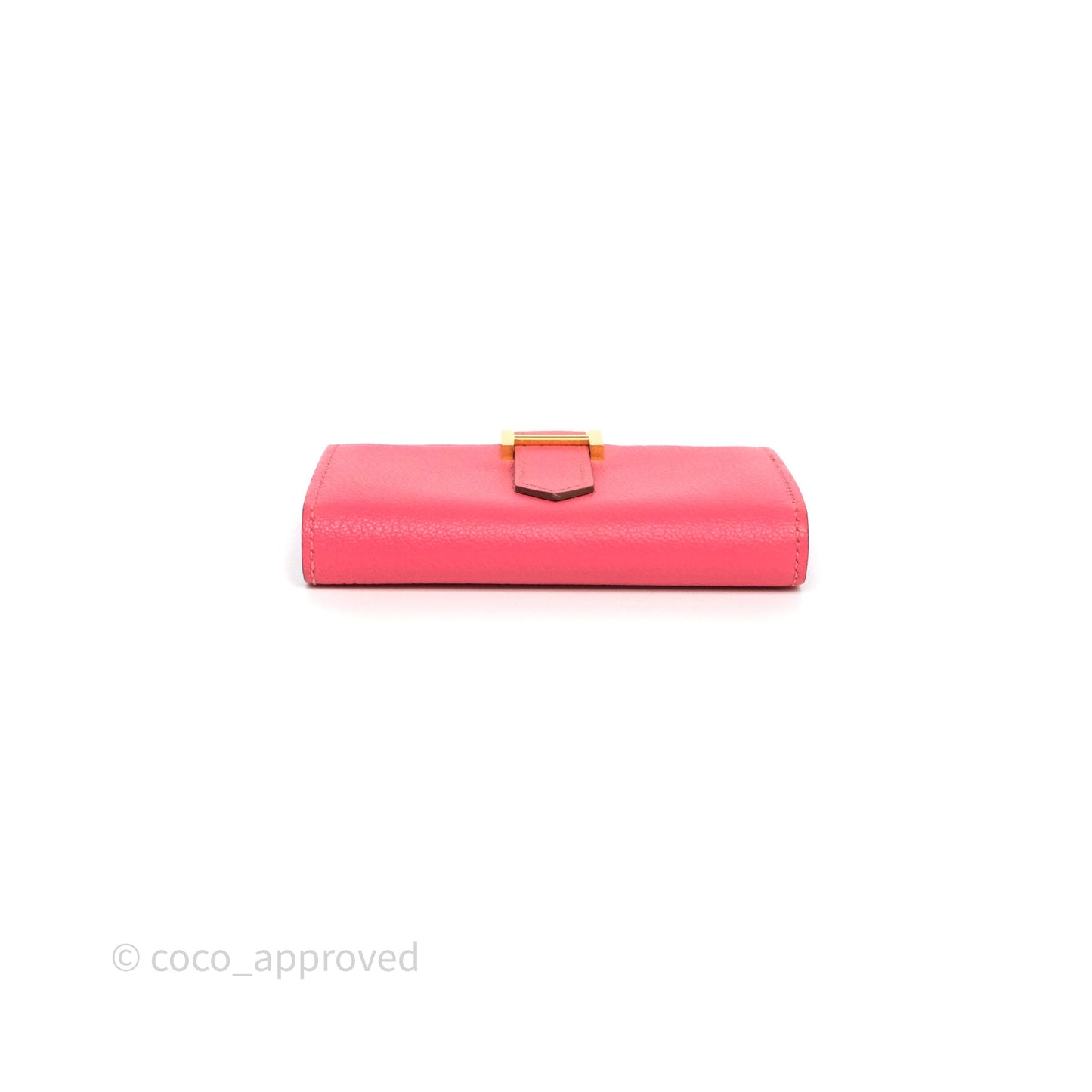 Hermès Bearn Mini Wallet Rose Lipstick U5 Chevre Mysore Gold Hardware