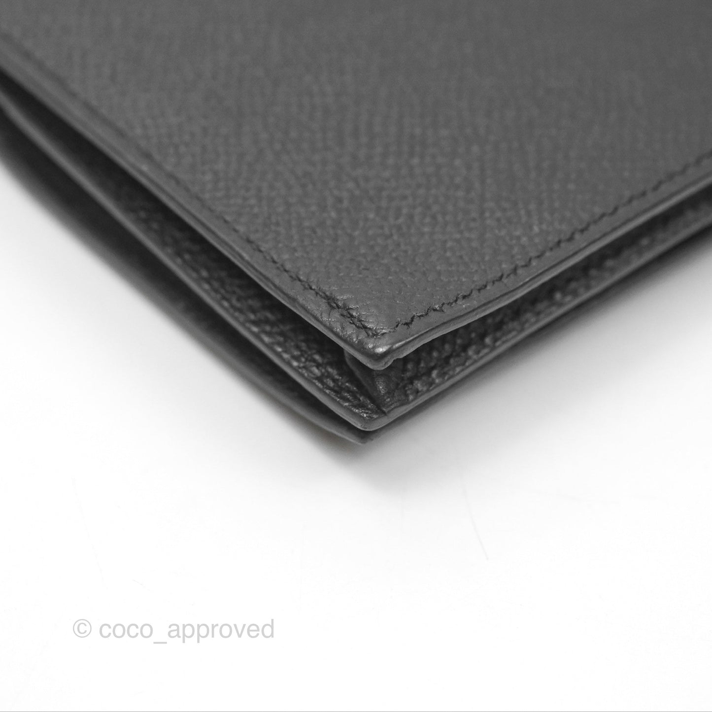 Hermès Bearn Long Wallet Black Noir 89 Epsom Gold Hardware