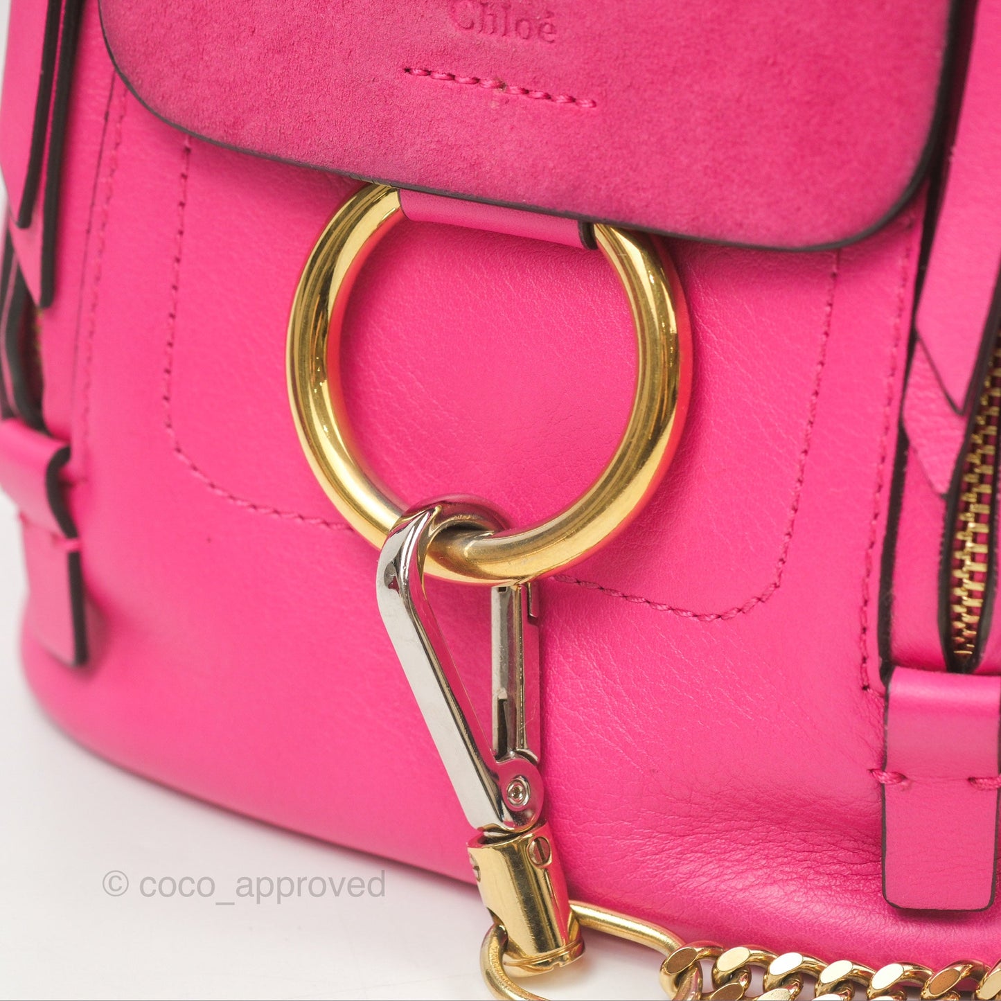 Chloé Mini Faye Backpack Hot Pink