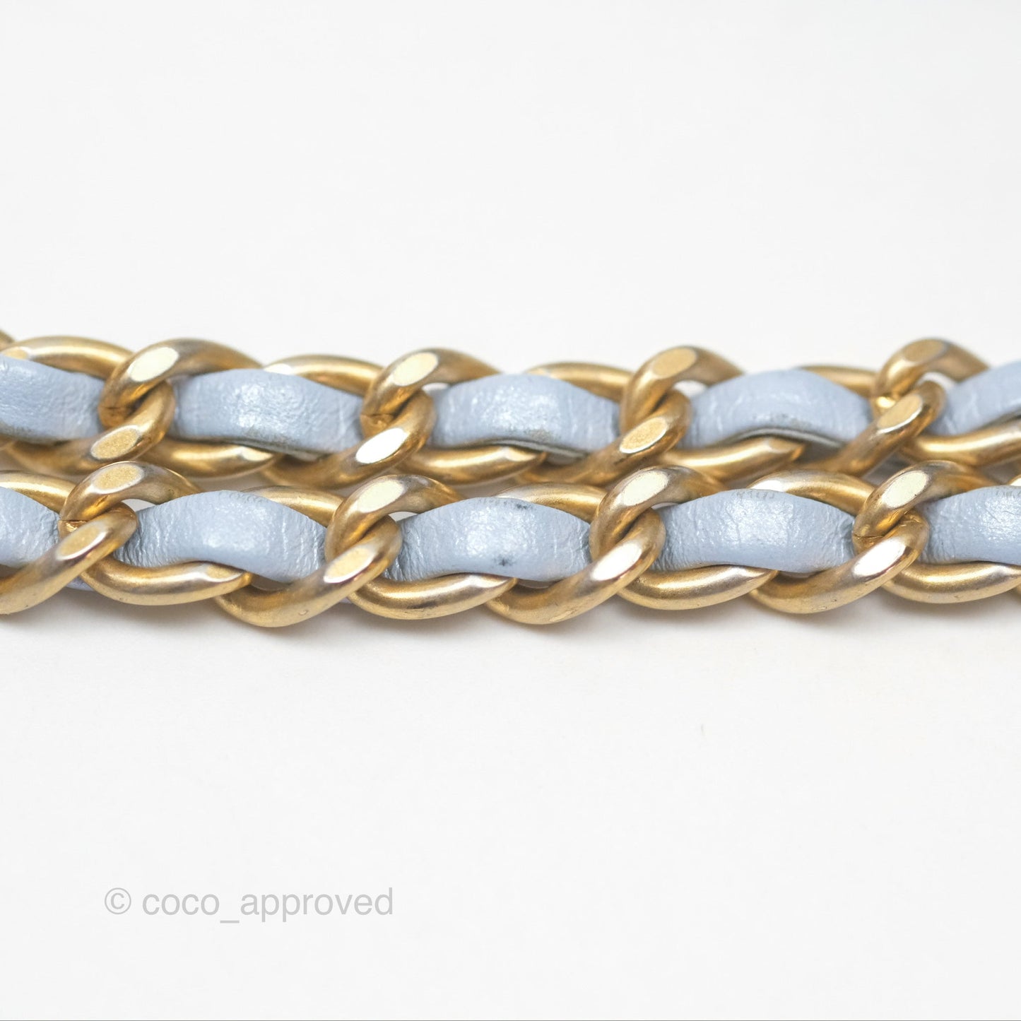 Chanel Quilted My Perfect Mini Iridescent Blue Caviar Aged Gold Hardware