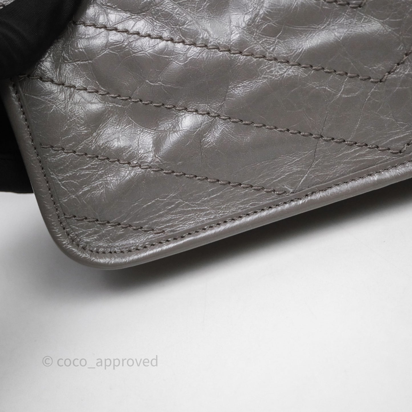 Saint Laurent Medium Niki Chain Bag Crinkled Calfskin Grey