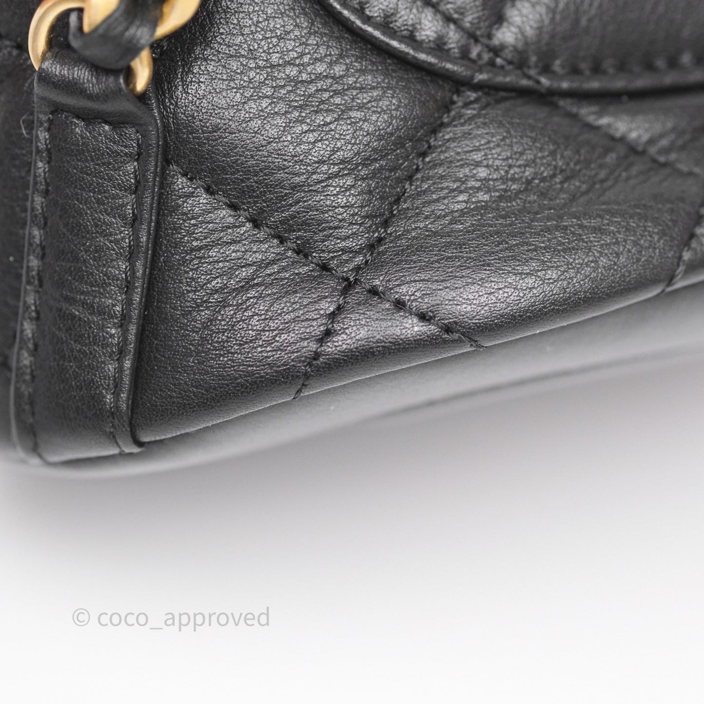Chanel Mini Backpack Black Crumpled Calfskin Aged Gold Hardware 23A