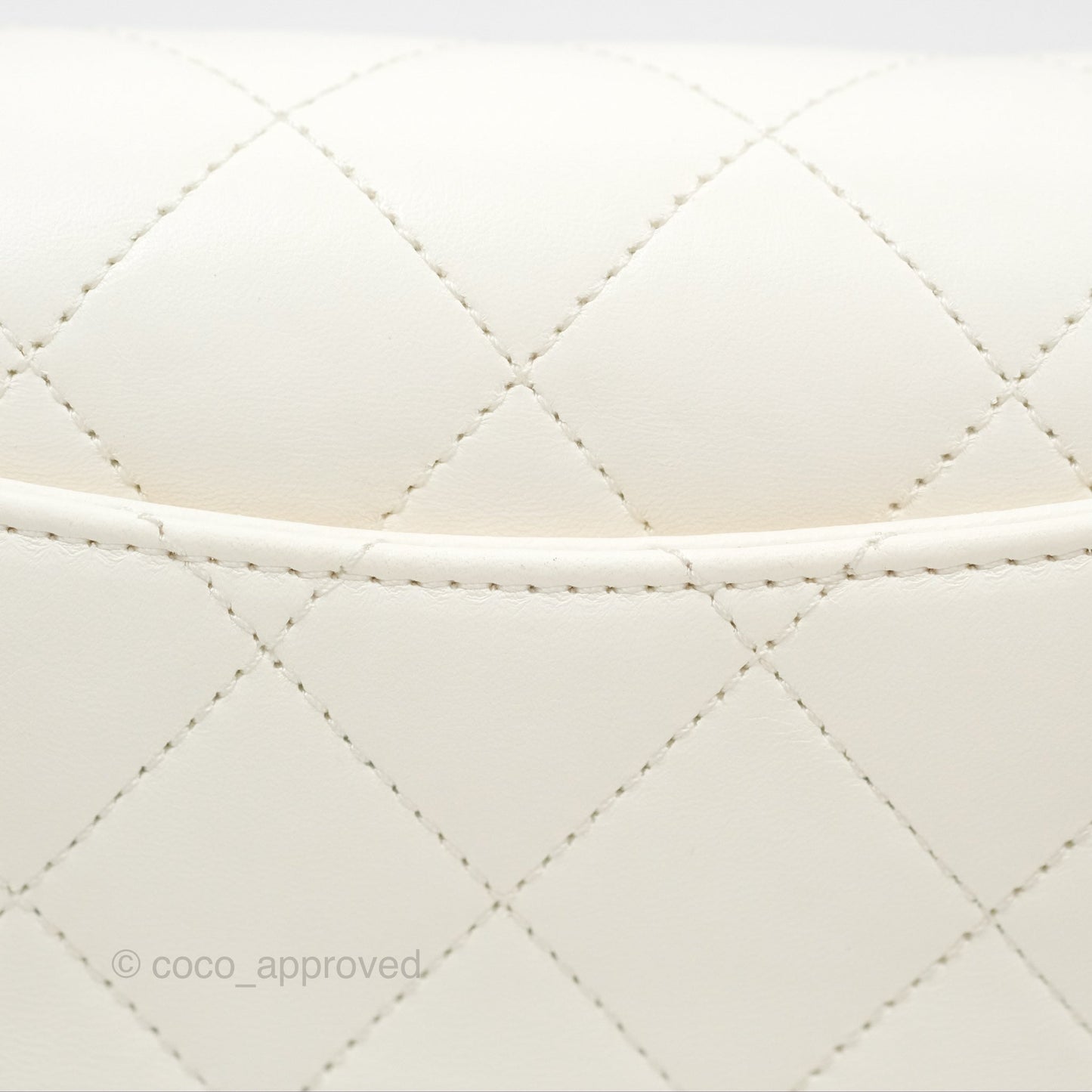 Chanel Mini Flap Bag with Enamel Charm Chain White Lambskin Gold Hardware